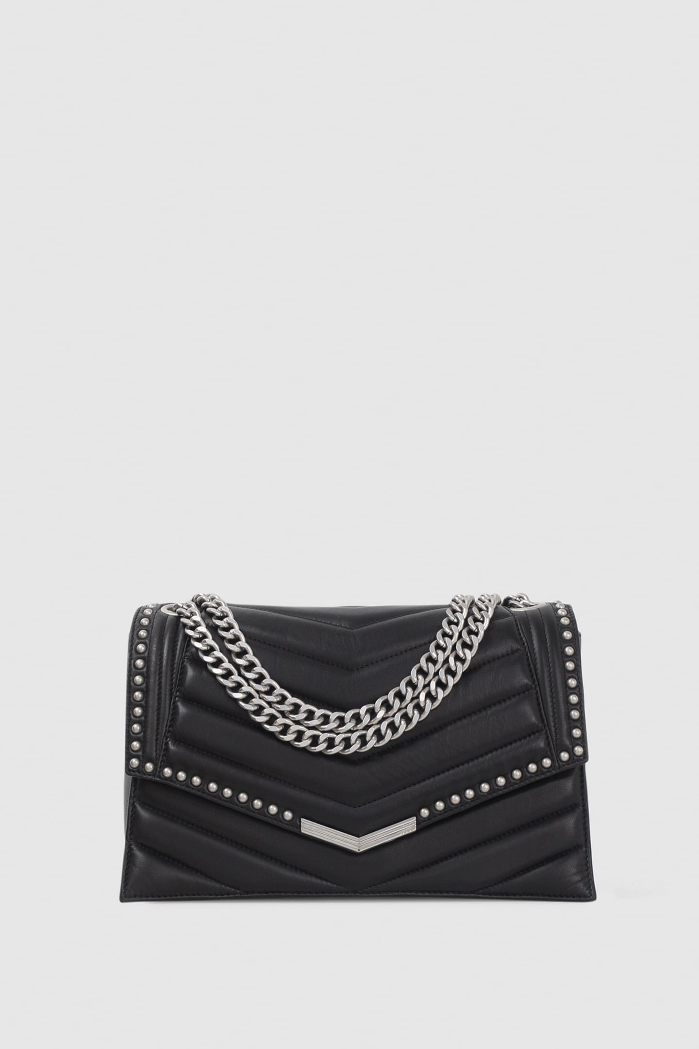 BLACK STUDDED LEATHER THE 1 ROCK BAG SIZE L 2