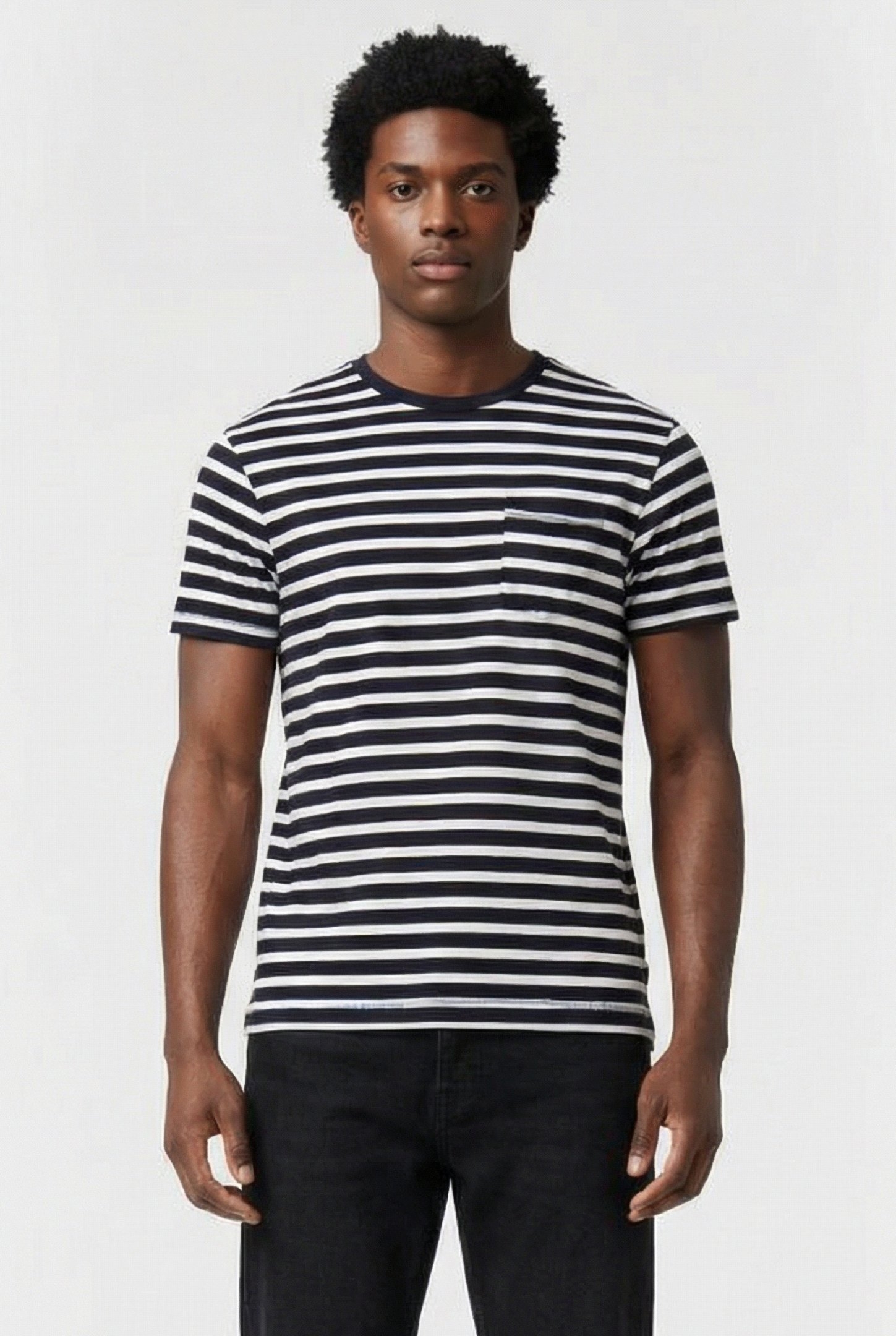 MID STRIPE POCKET Y/D SS25 MARINE/ECRU 1