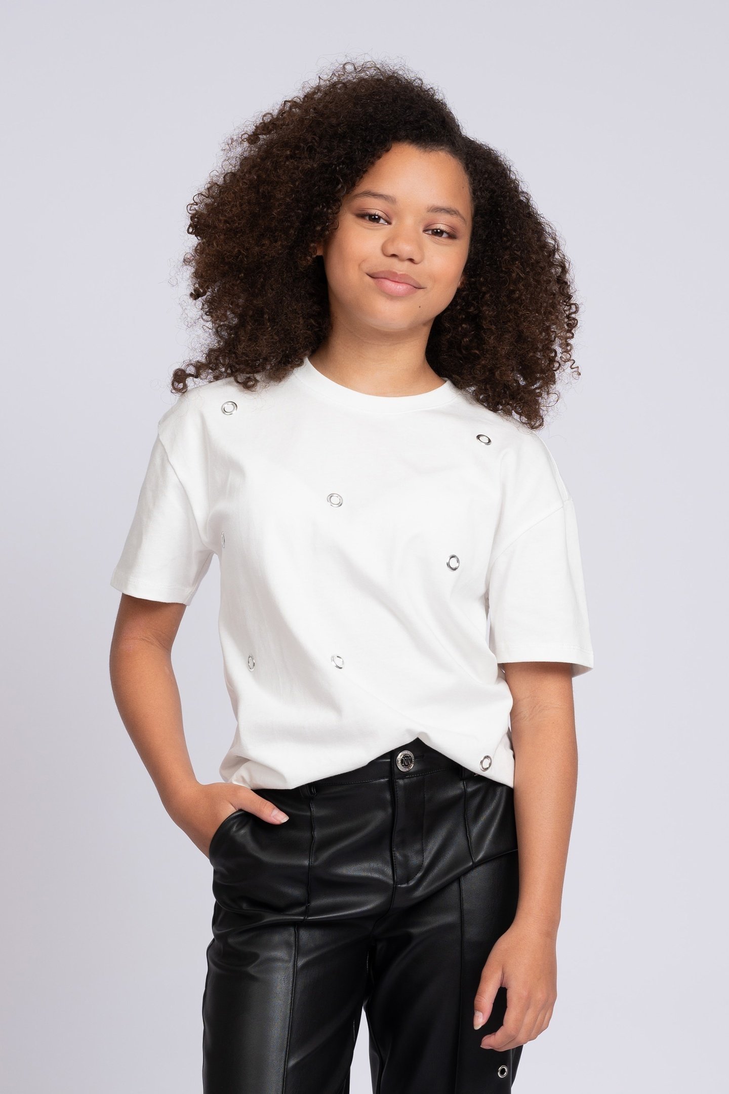 EYELET T-SHIRT OFF WHITE 1