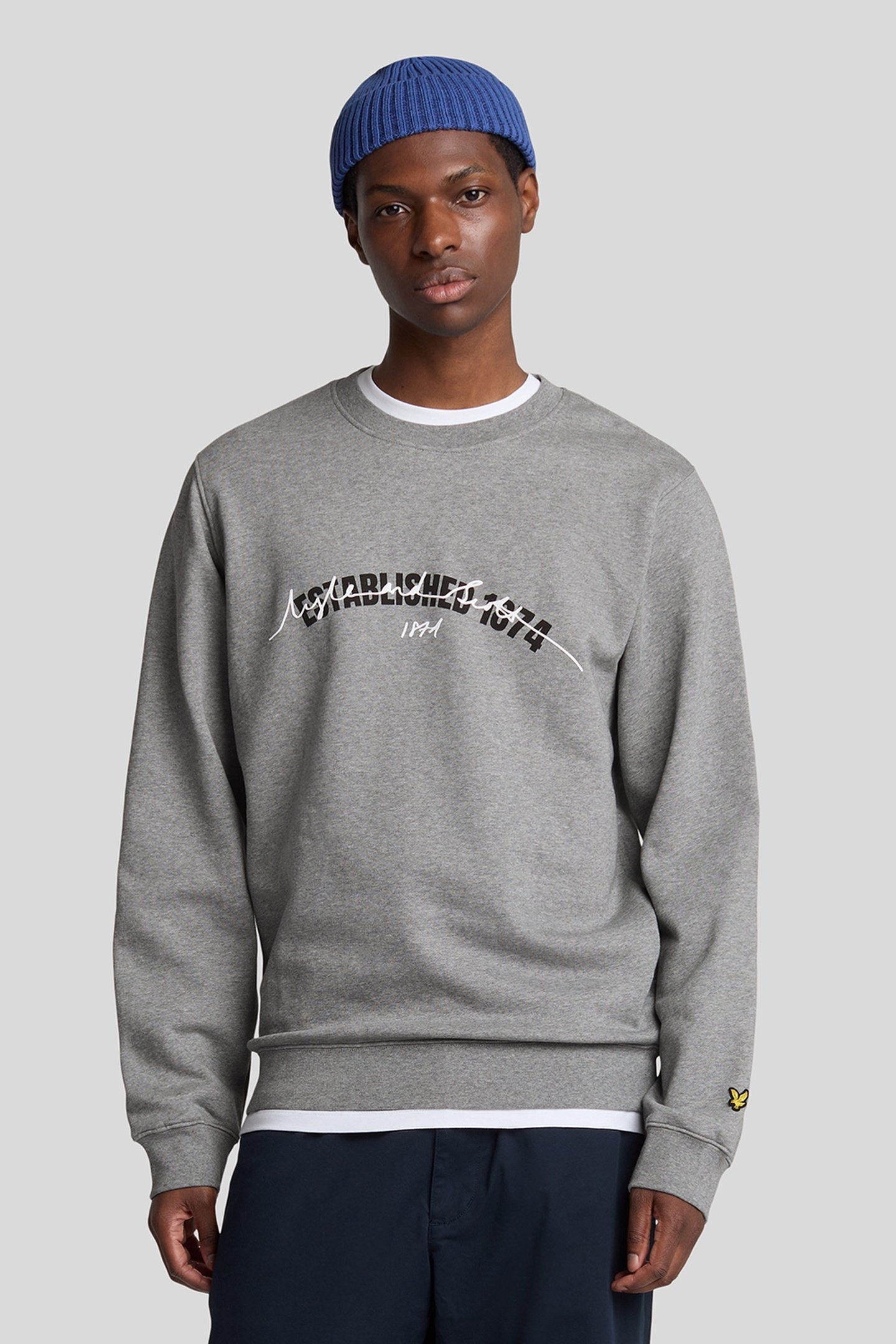 ESTABLISHED 1874 GRAPHIC CREW NECK SWEATSHIRT MID GREY MARL 2
