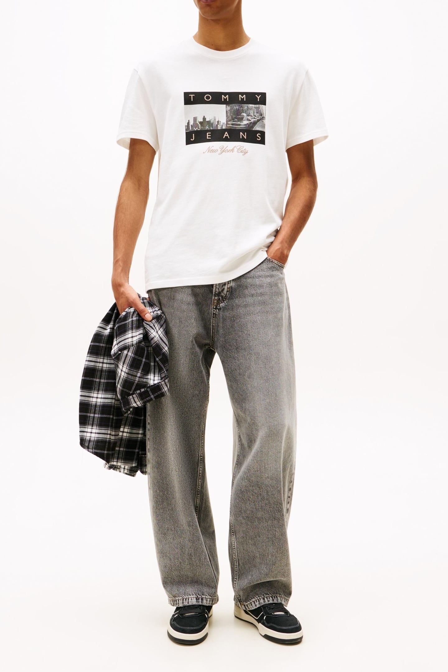 PHOTO PRINT JERSEY CREW NECK T-SHIRT ECRU 2