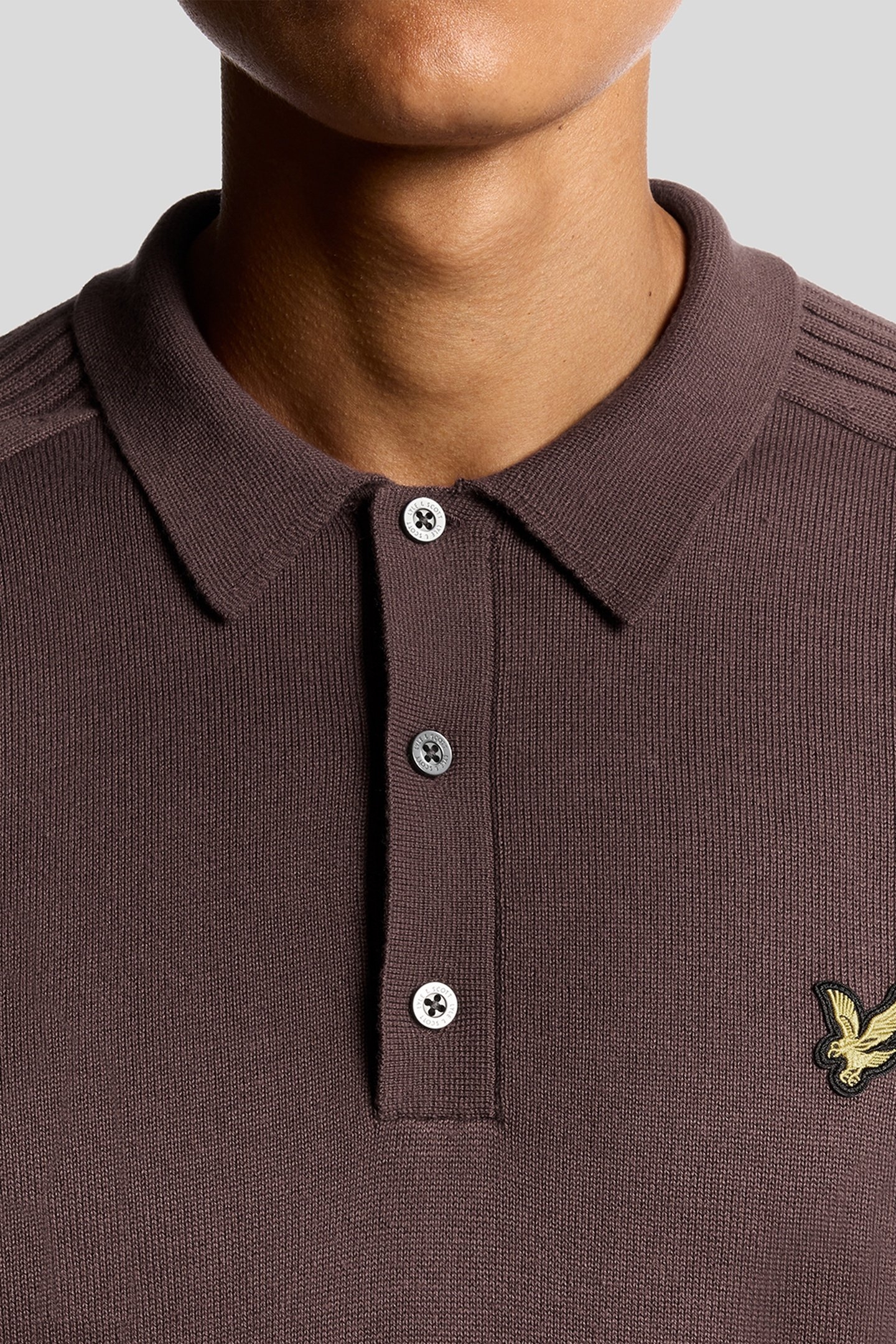 GOLF LONG SLEEVE KNITTED POLO BERRY 6