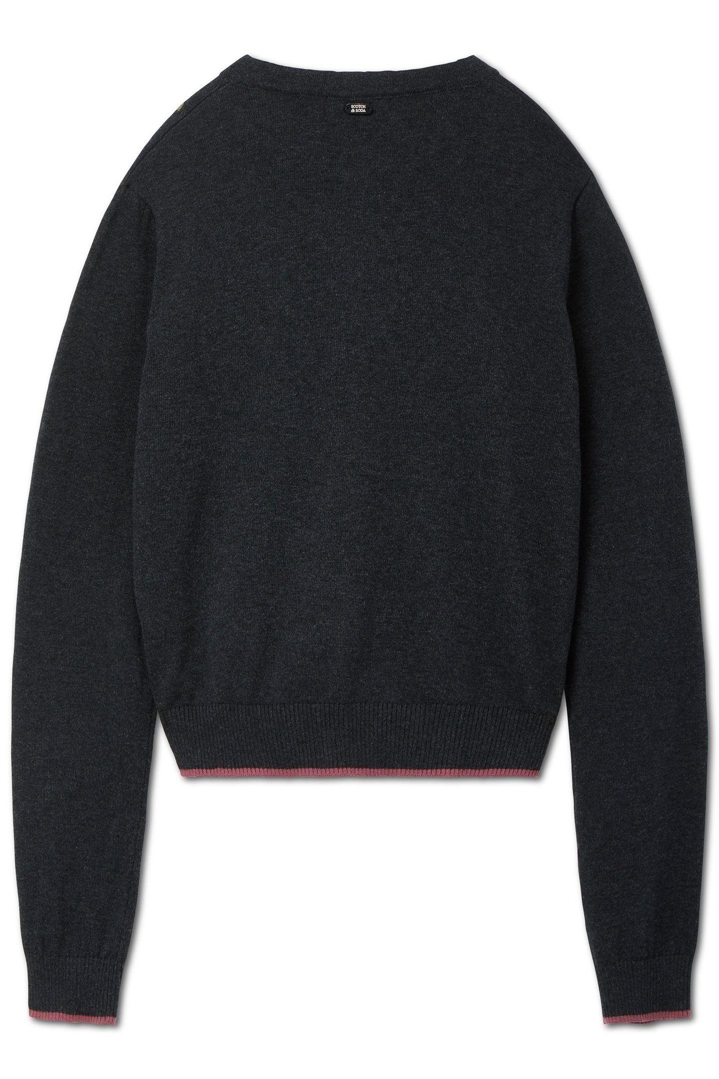 CREW NECK CARDIGAN CHARCOAL GREY HEATHER 4