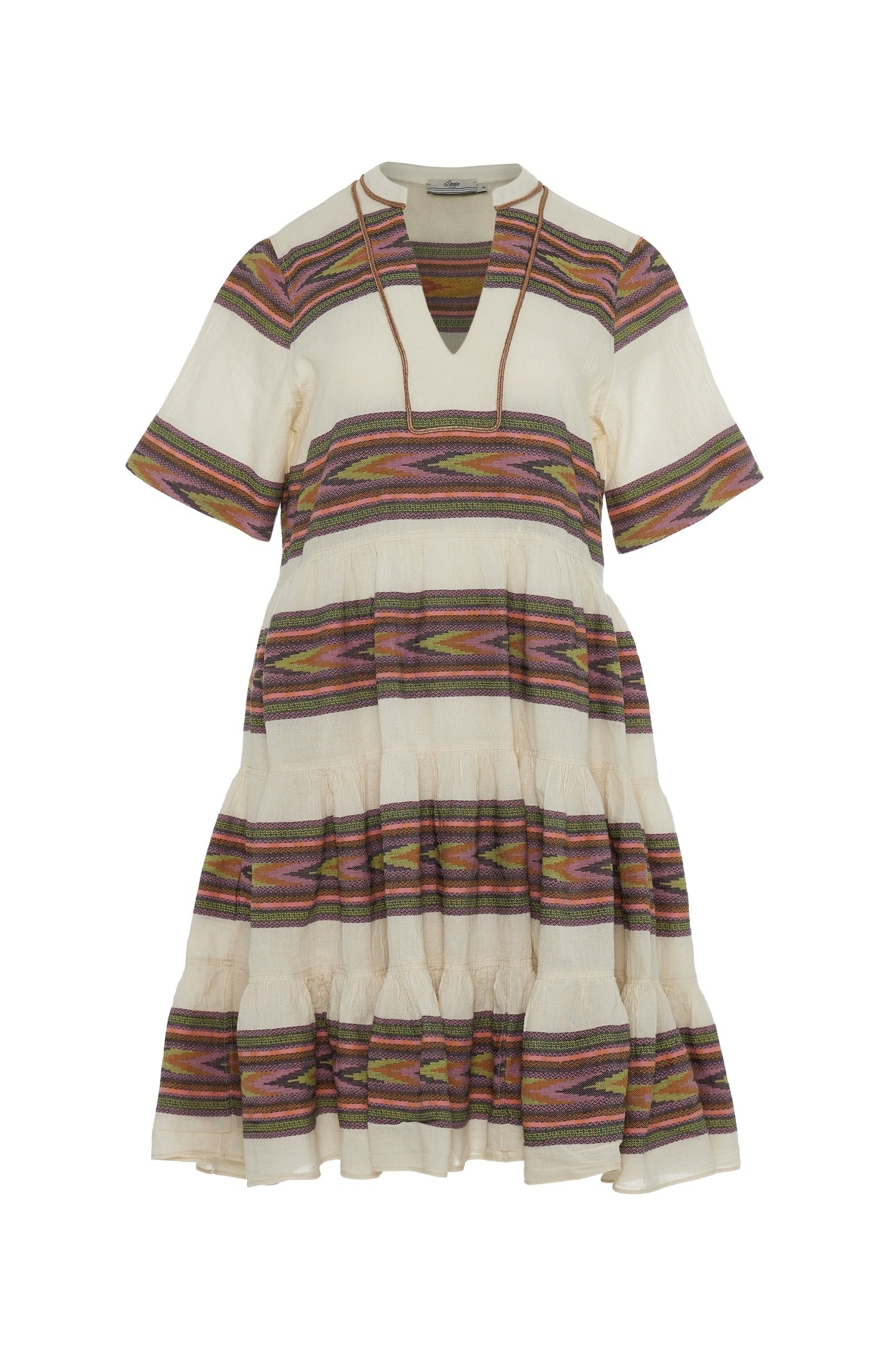 HARMONIA MIDI DRESS JACQUARD PINK GREEN 1