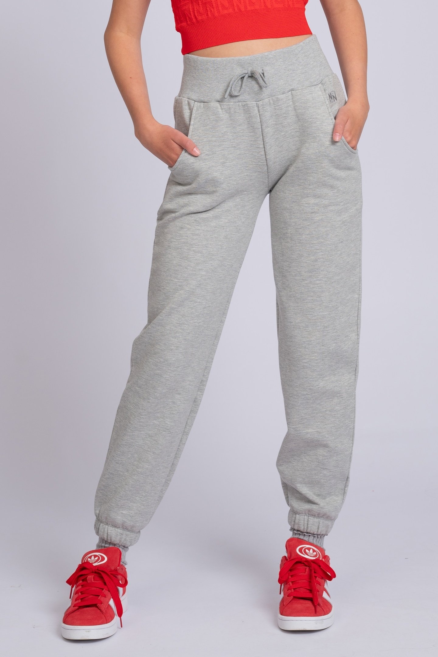 YVI SWEATPANTS LIGHT GREY MELANGE 1