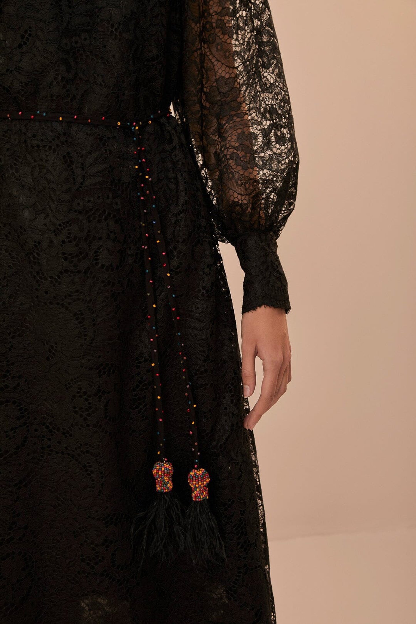 LACE BLACK MIDI DRESS 4