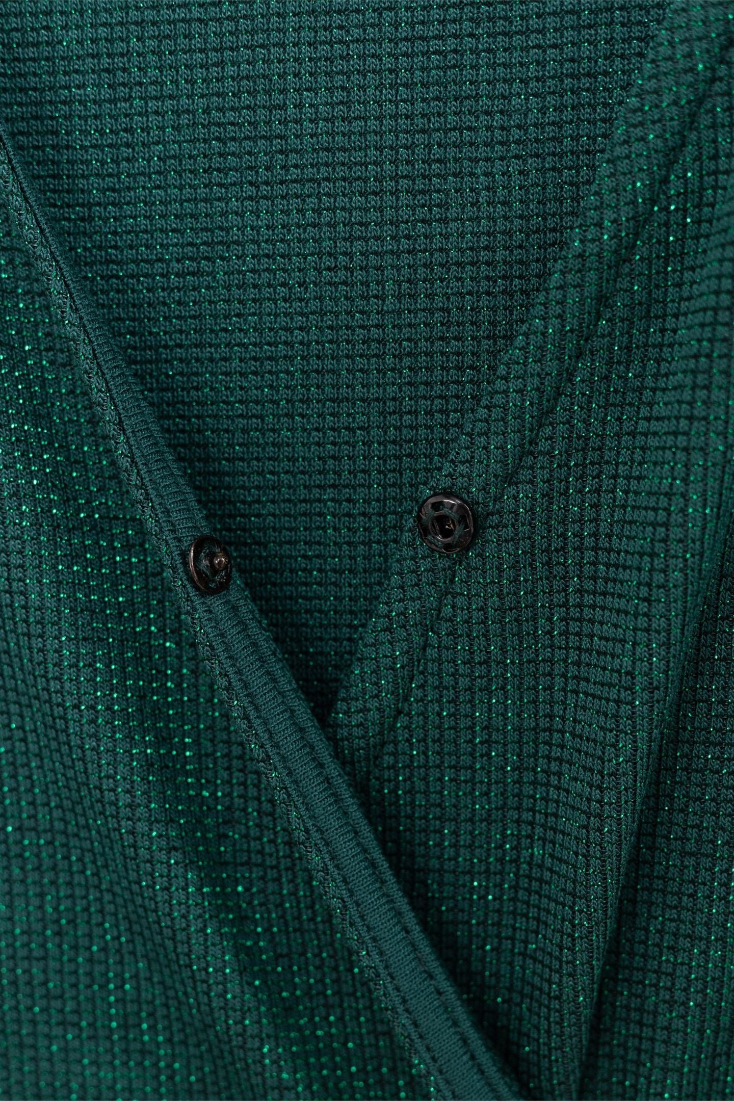 GREEN LUREX WAFFLE KNIT DRESS GREEN 6