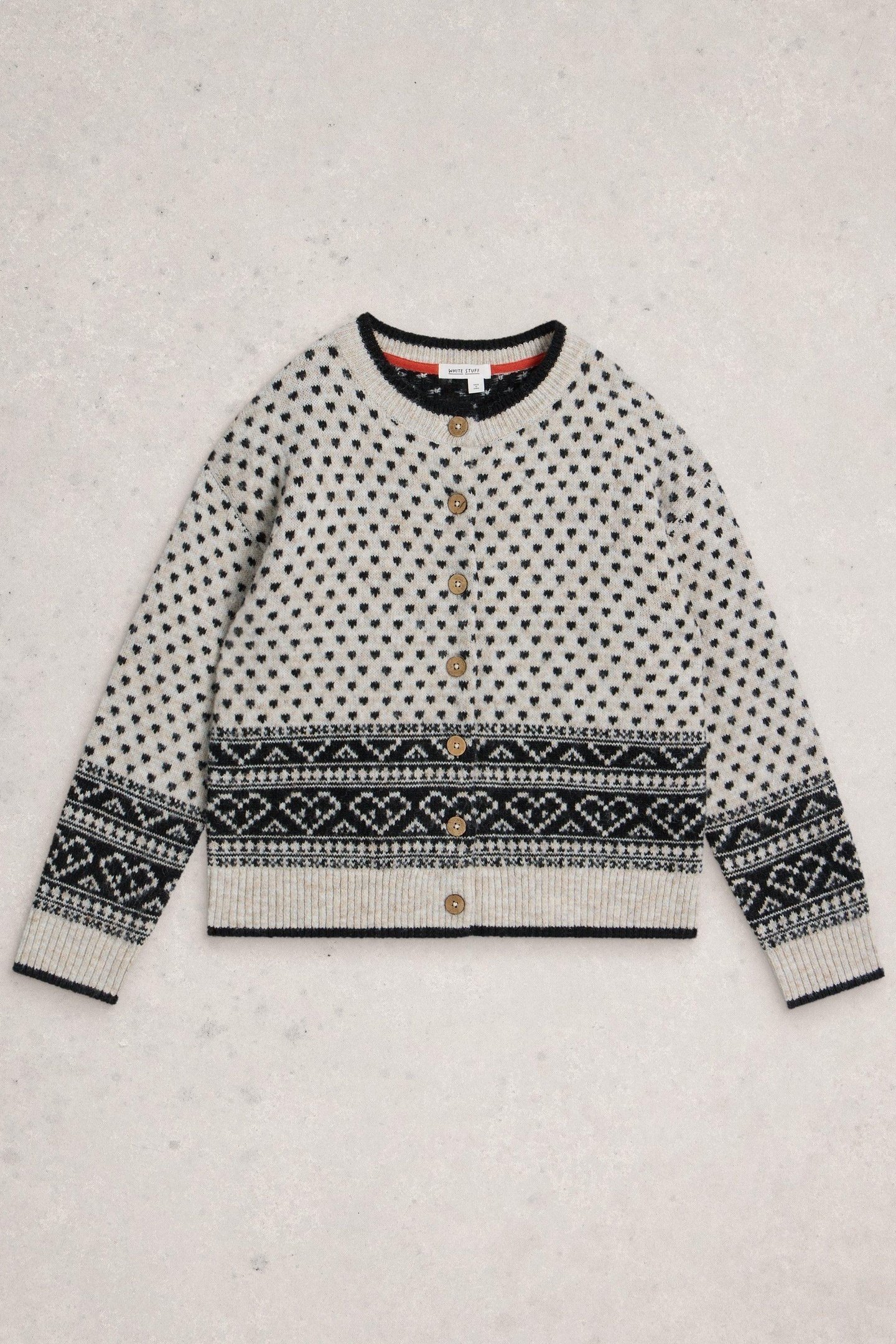 HOLLY HEART CARDI IVORY MULTI 3