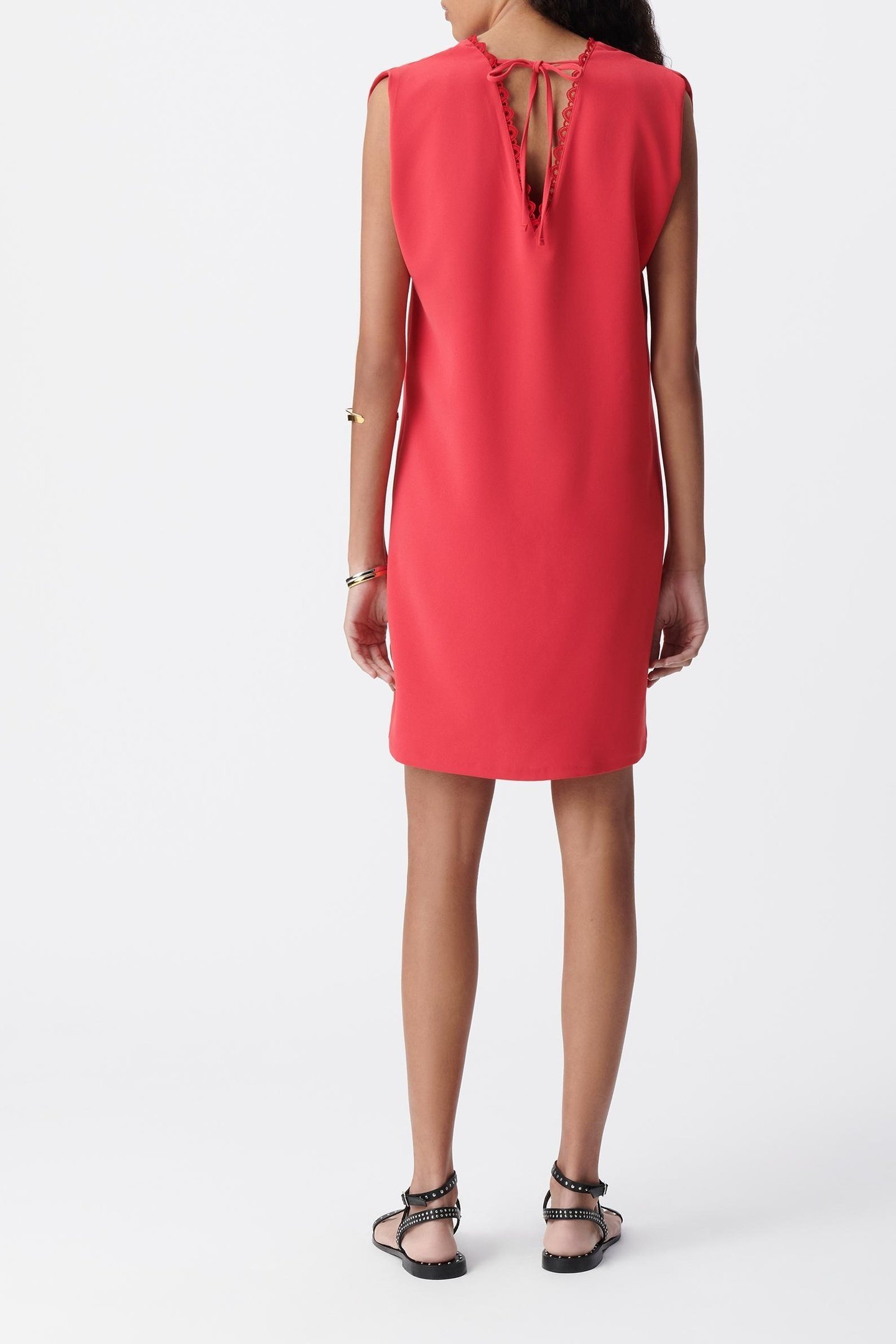 RED V-NECK FRONT/BACK DRESS 3