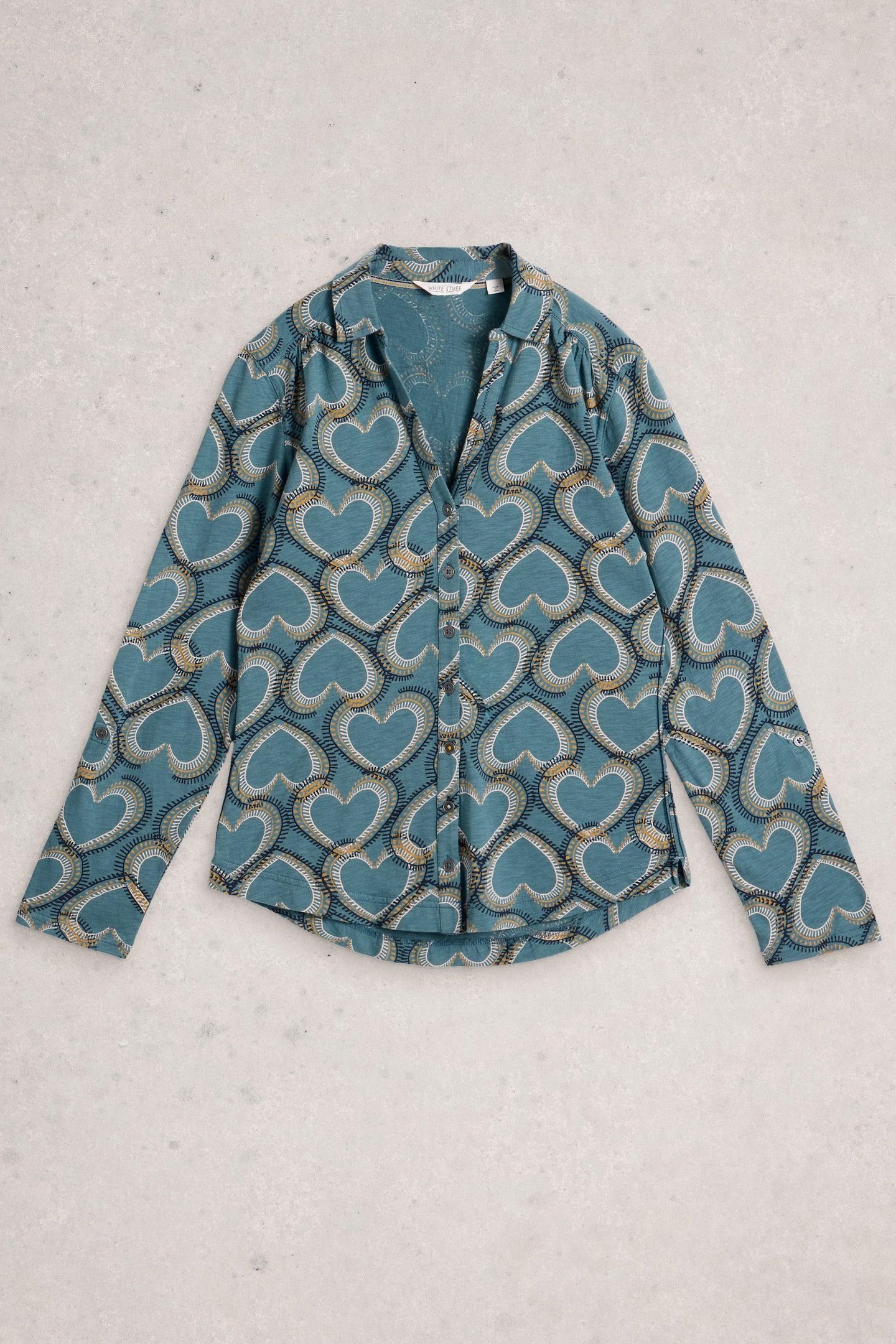 ANNIE JERSEY SHIRT BLUE PRINT 3