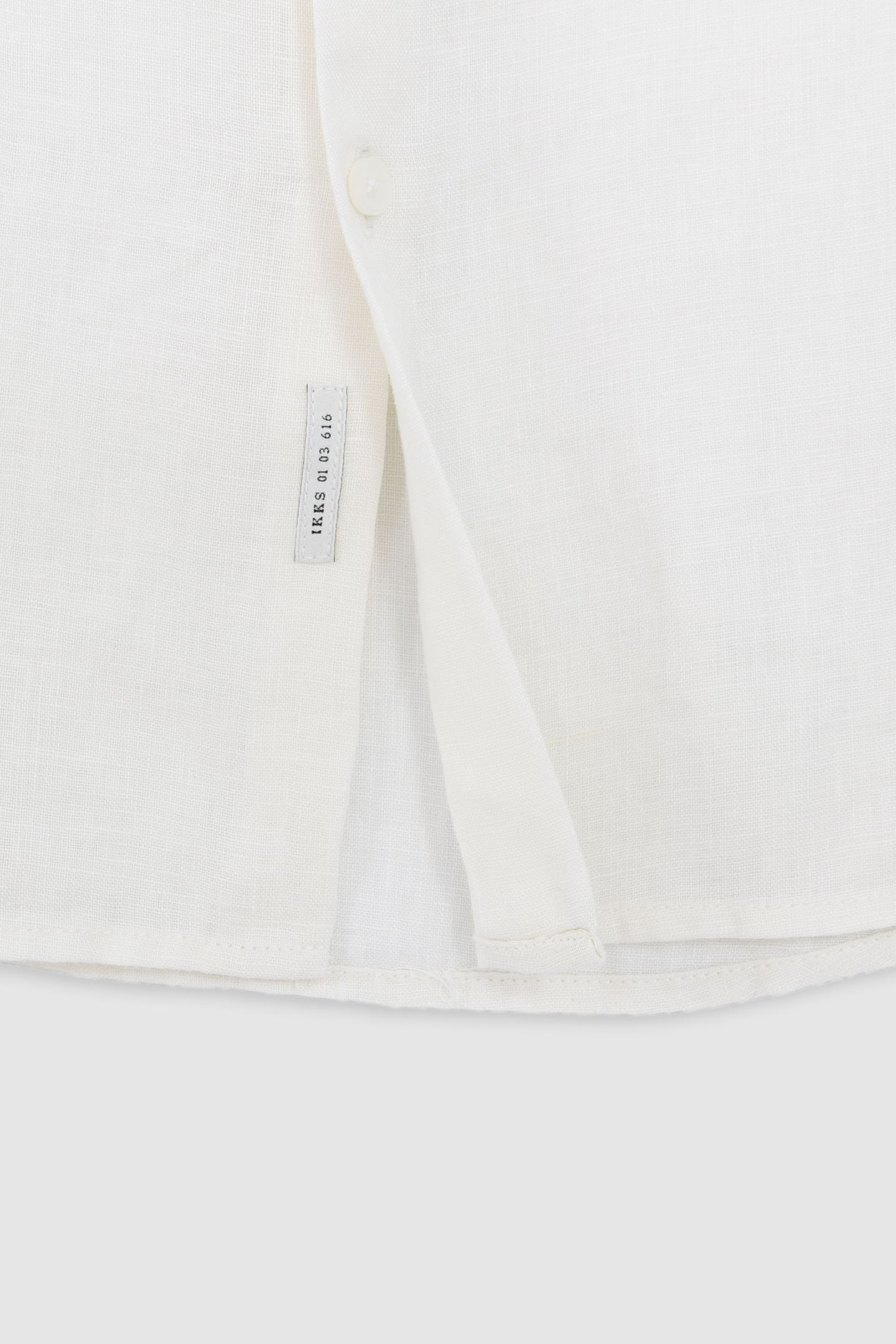 CHALK LINEN REGULAR SHIRT WITH MANDARIN COLLAR 7