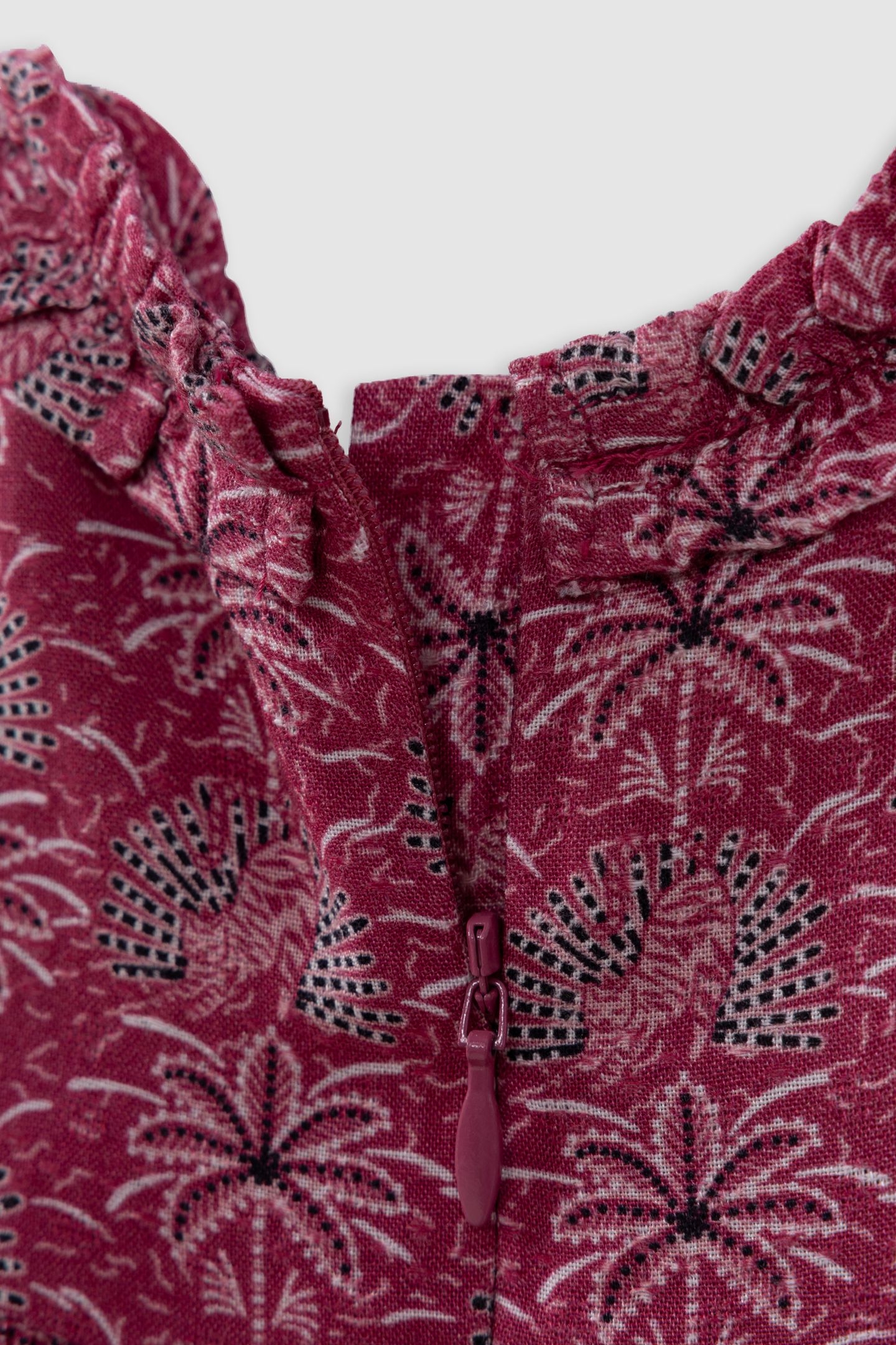 PINK PALM-TREE PRINT DRESS 5