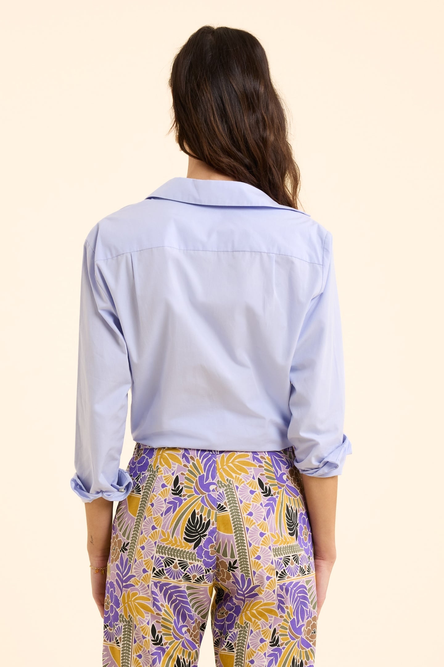 SKY BLUE SHIRT WITH MONOGRAM EMBROIDERY SKY BLUE 4