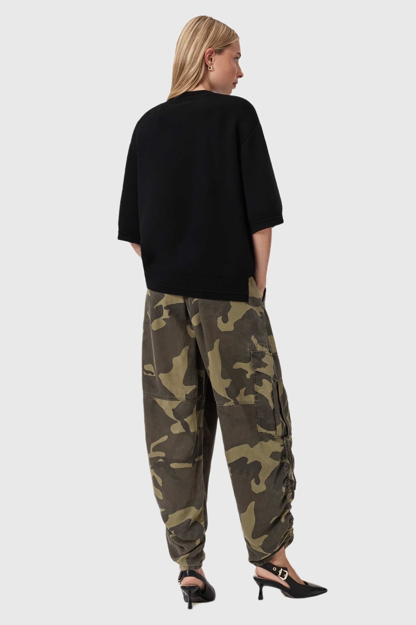 KAYE TENCEL TROUSER CAMO GREEN 5