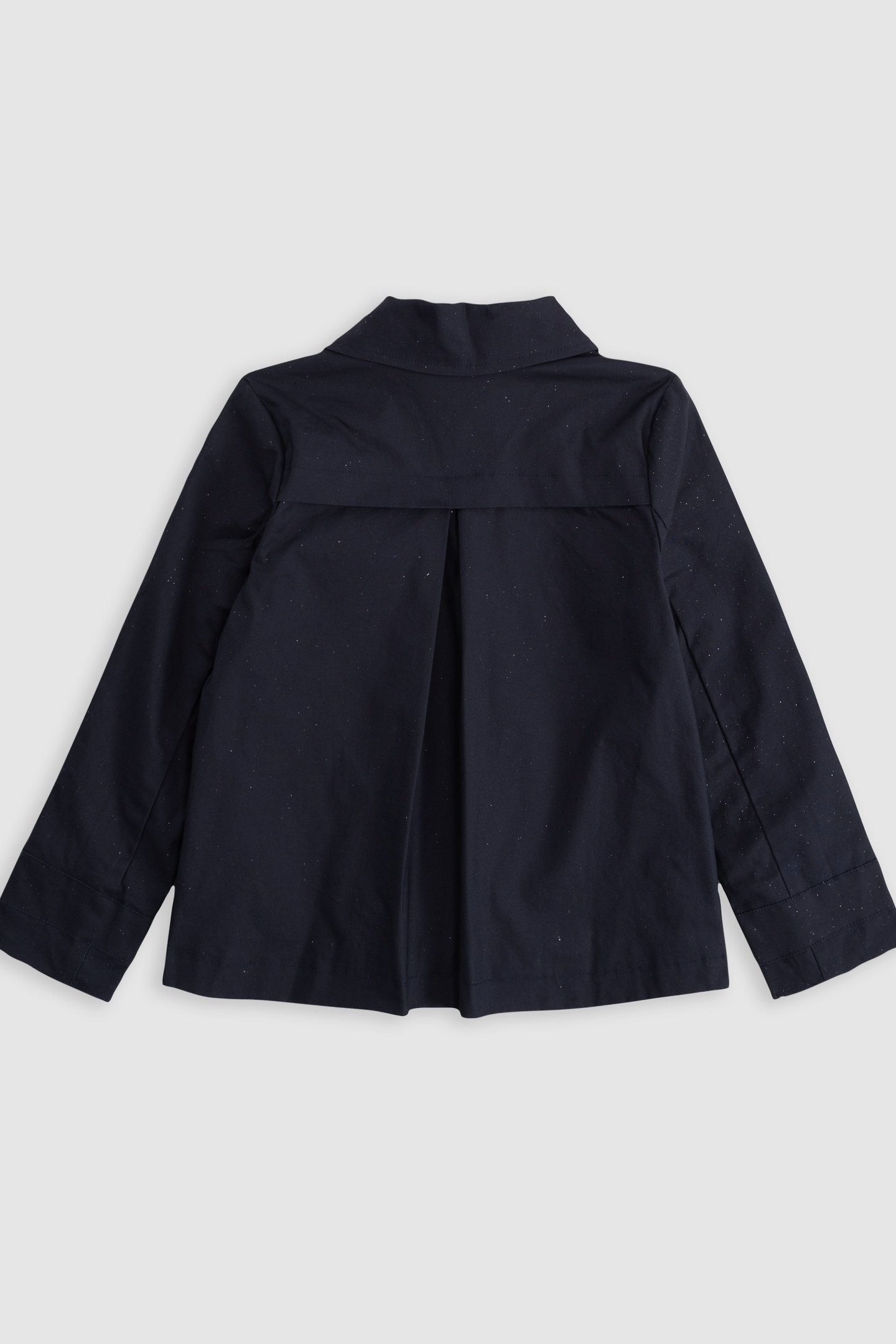 SHORT NAVY SEQUINED TRENCH COAT 2