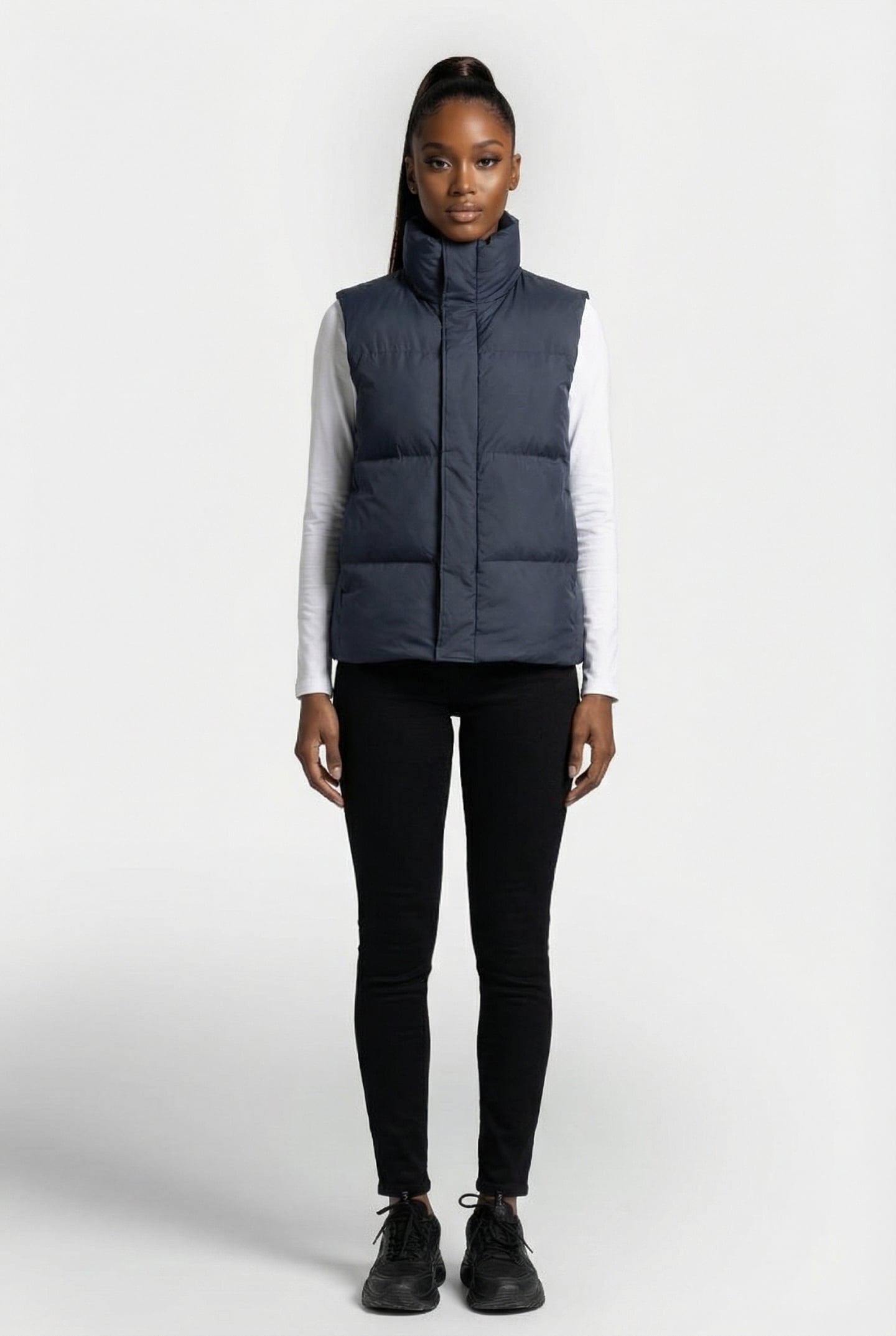 BOXY PUFFER VEST NAVY UNISEX 2