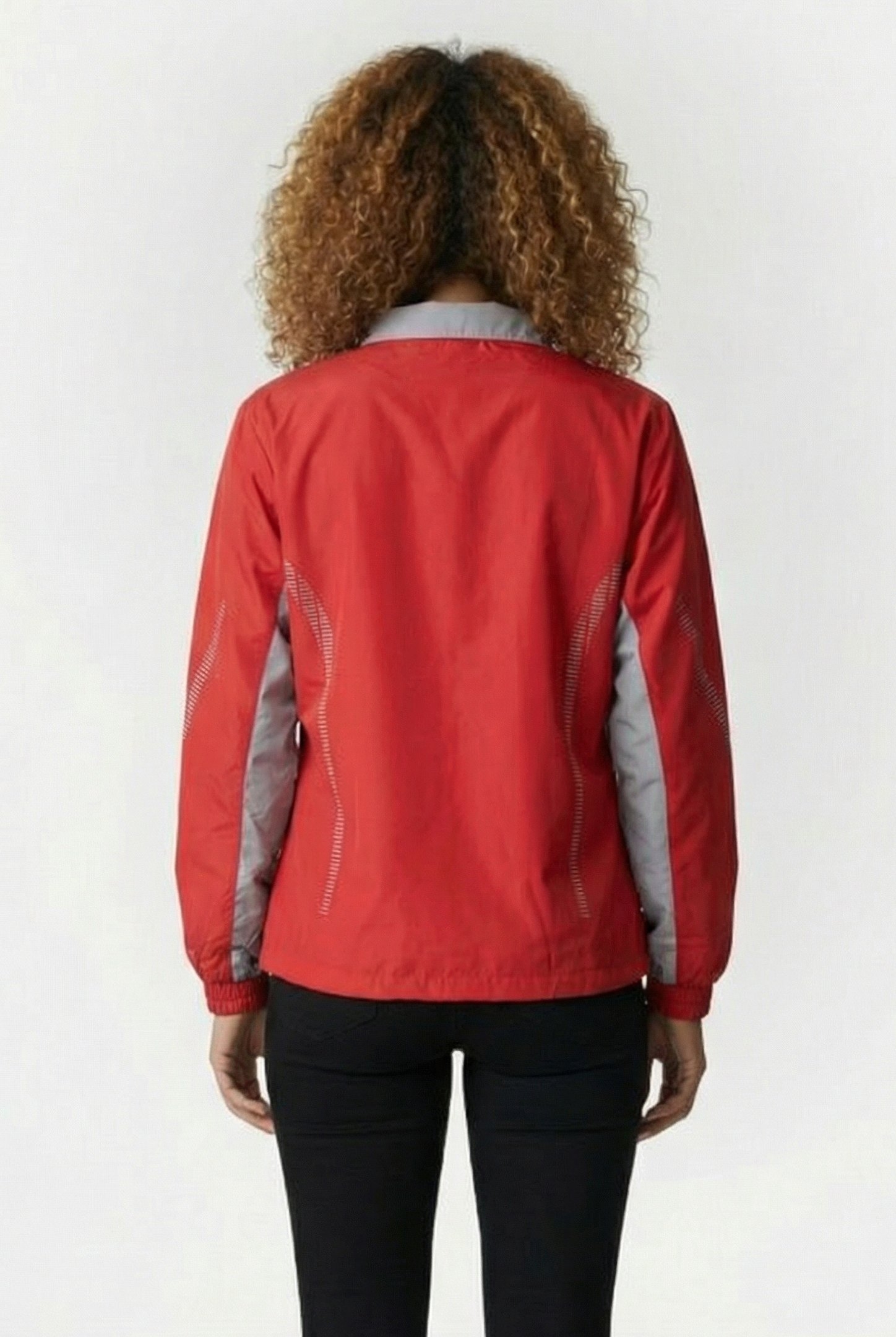 UNISEX TL WARM UP JACKET RED-GREY 3