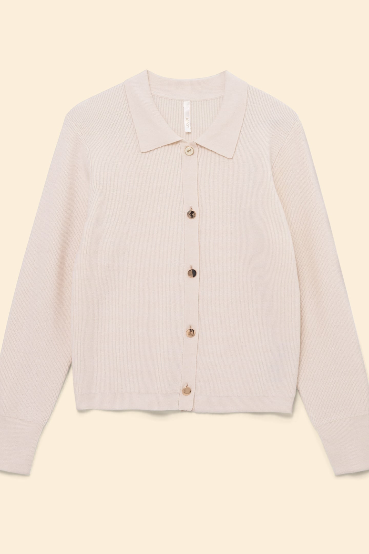 ECRU KNIT POLO COLLAR CARDIGAN ECRU 6