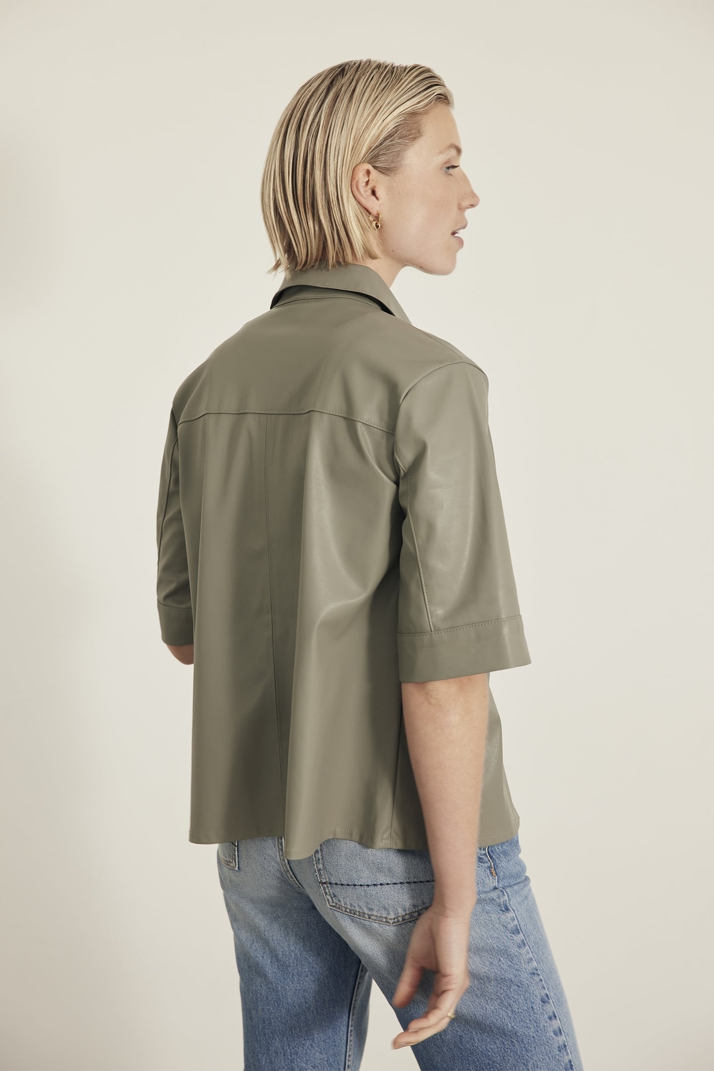 REINA BLOUSE MUD GREEN 4