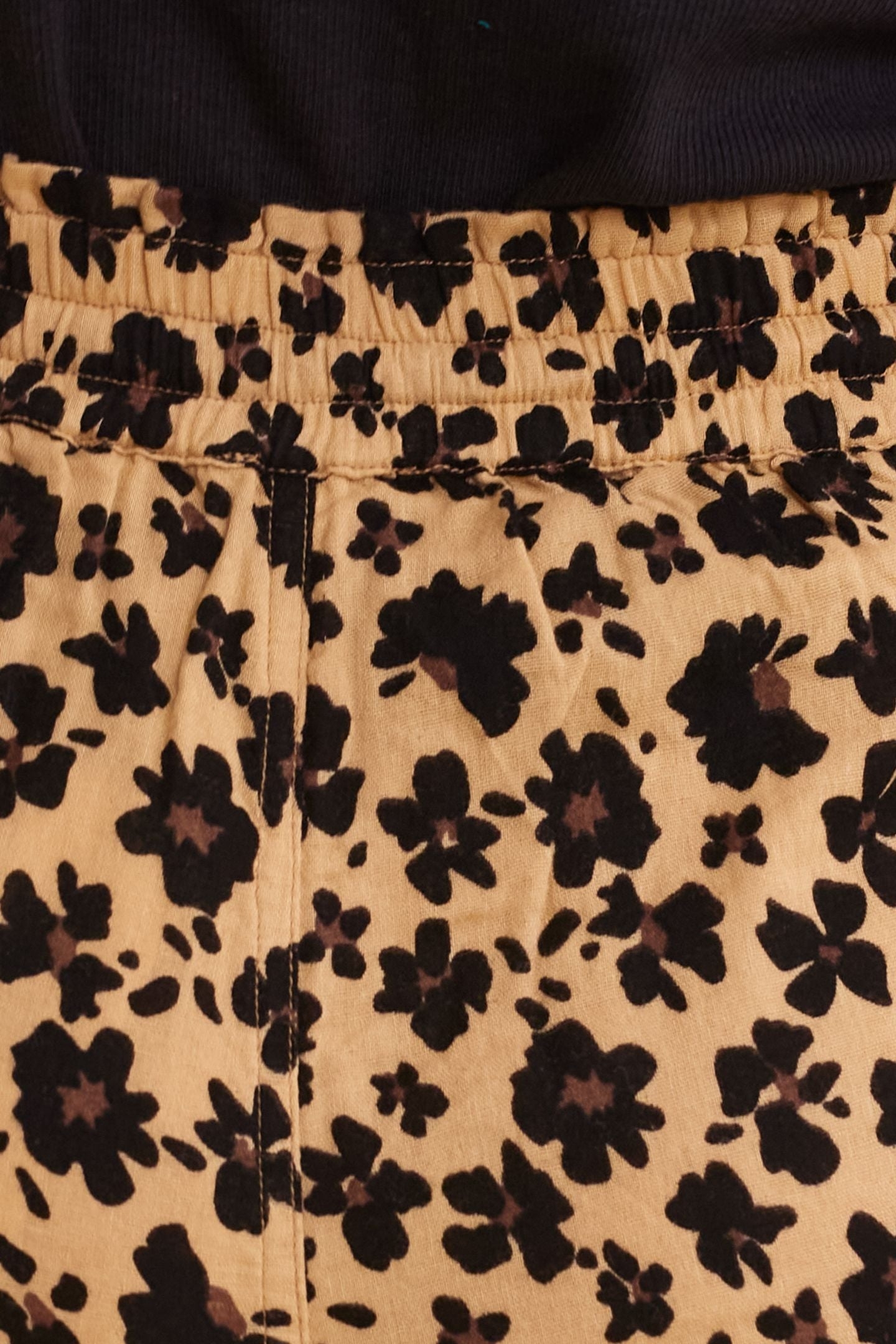 FLORAL LEO PRINT BEIGE PANTS ECRU 5