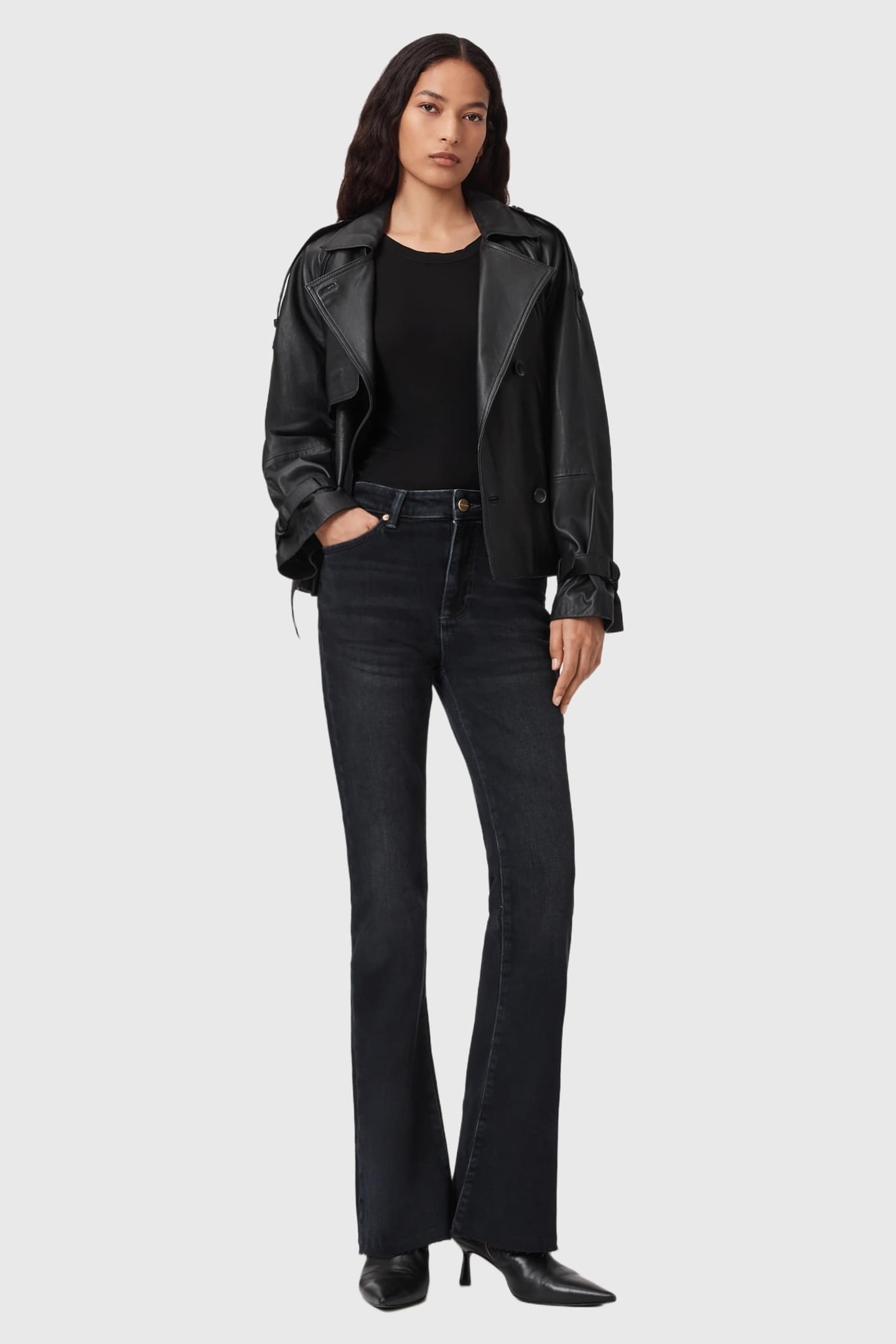 MAISIE FLARE JEAN BLUE BLACK 2