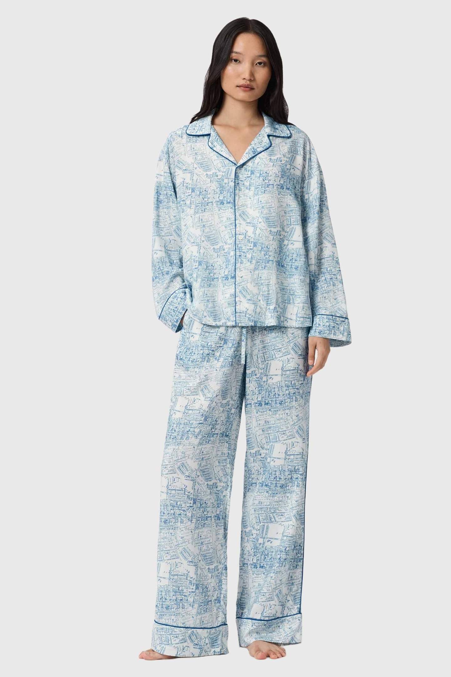 MAUDE PJ SET MAP BLUE 3