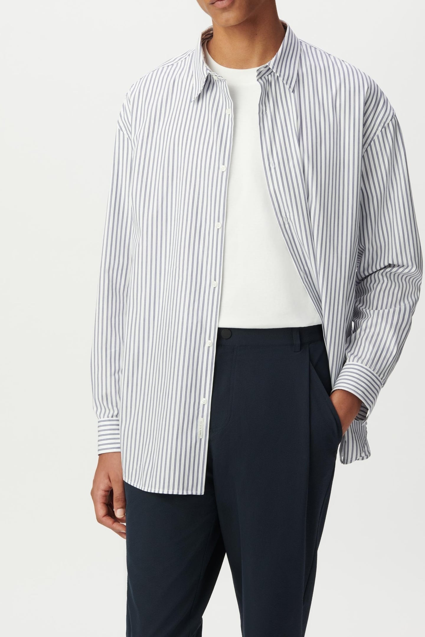 REGULAR BLUE STRIPED SHIRT 100% COTTON 1