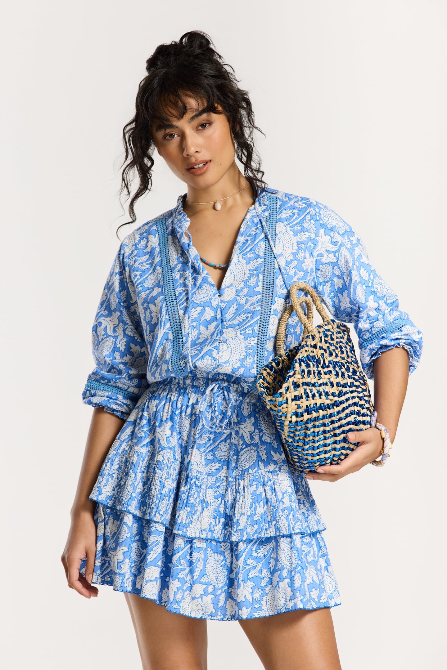 GEMMA SKIRT FLOWER BLUE PERIWINKLE FLOWER 2