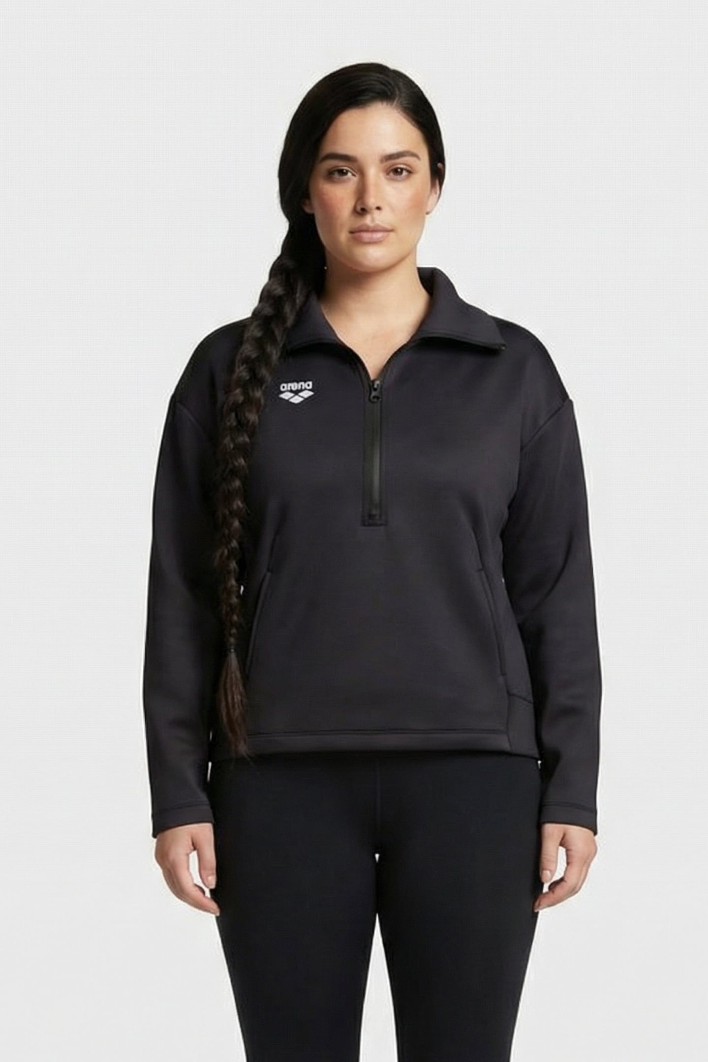 W L/S SPACER HALZ ZIP BLACK 1