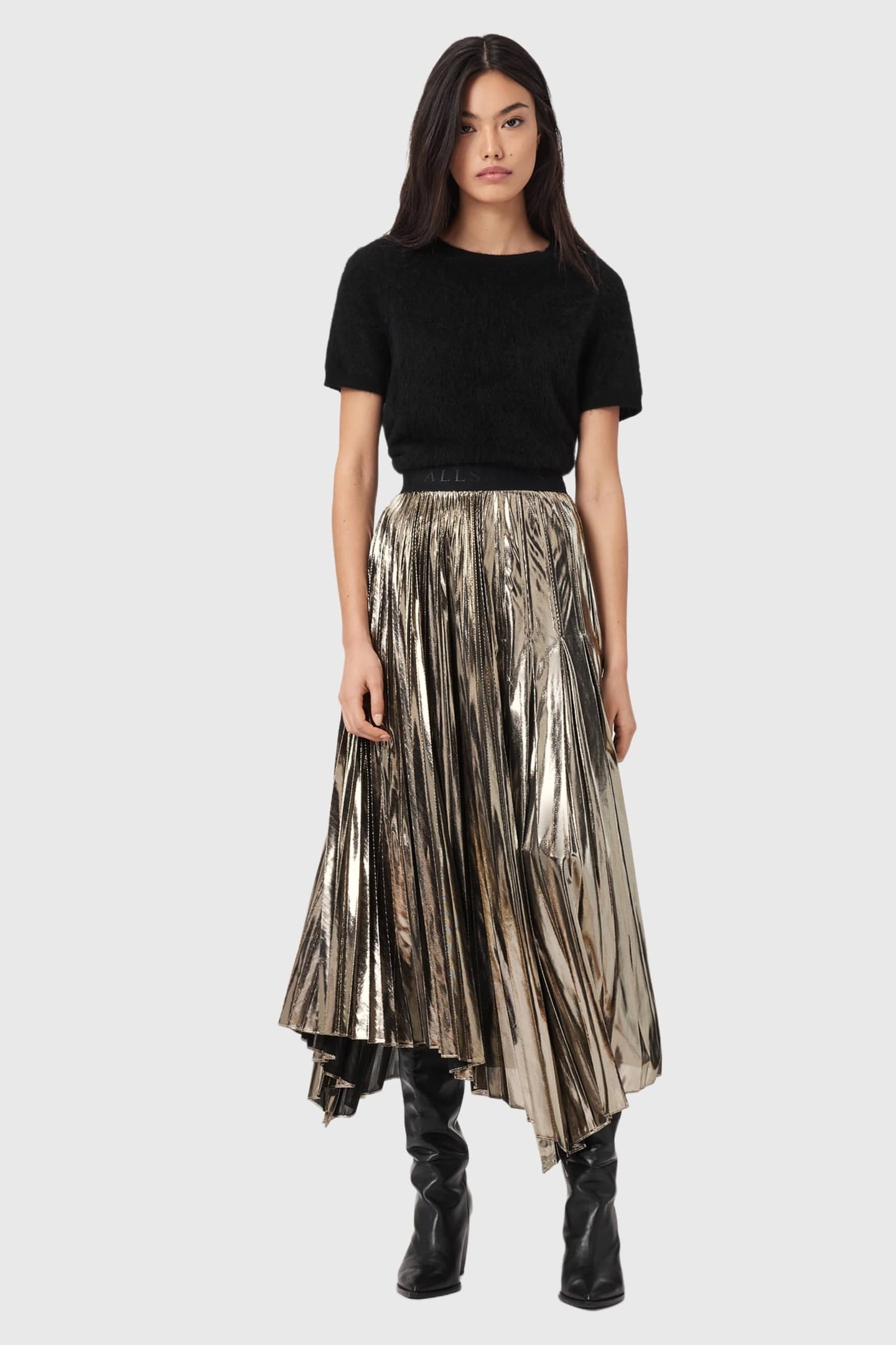 JAX SKIRT METALLIC GOLD 2