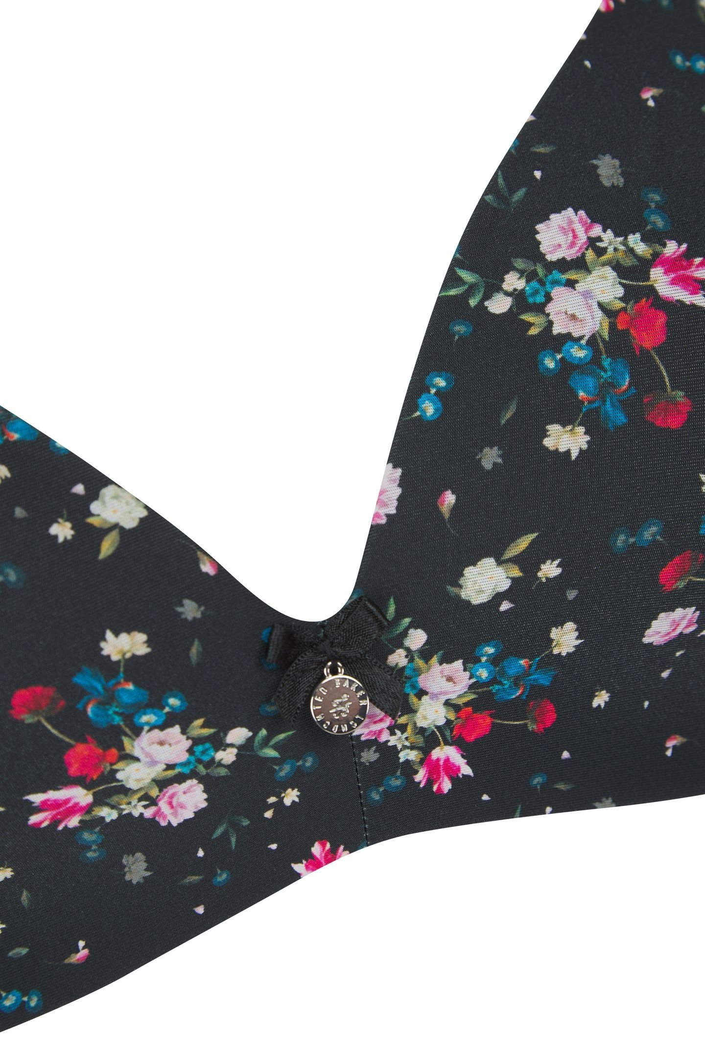 FABEL 2 PK DITSY ROSE PRINT WIRELESS SHAPIING BRA JET BLACK 7