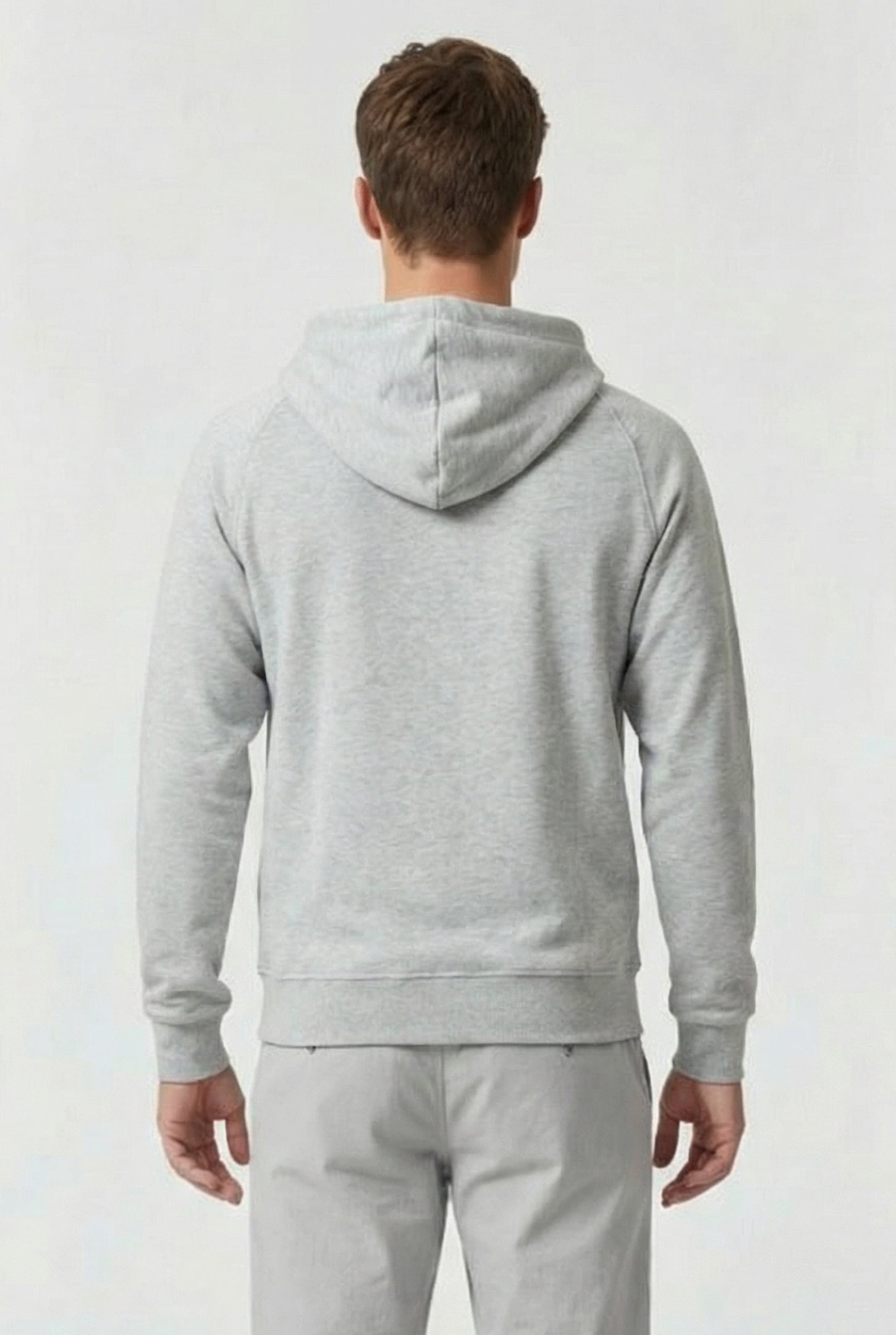 UNISEX TEAM HOODED SWEAT LACED MEDIUM GREY HEATHER-LACE 4