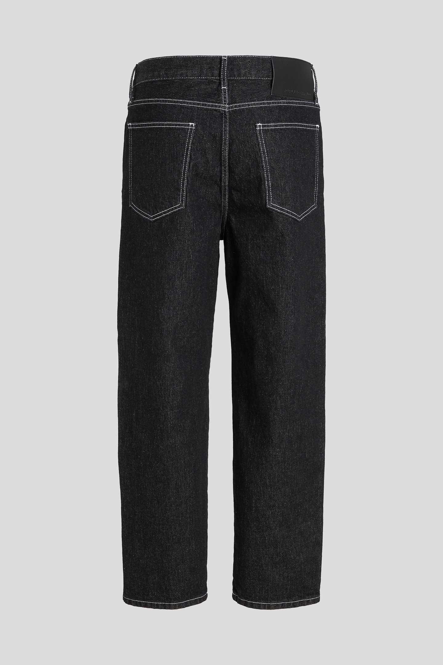 BLACK DENIM TAPERED DENIM PANTS 6