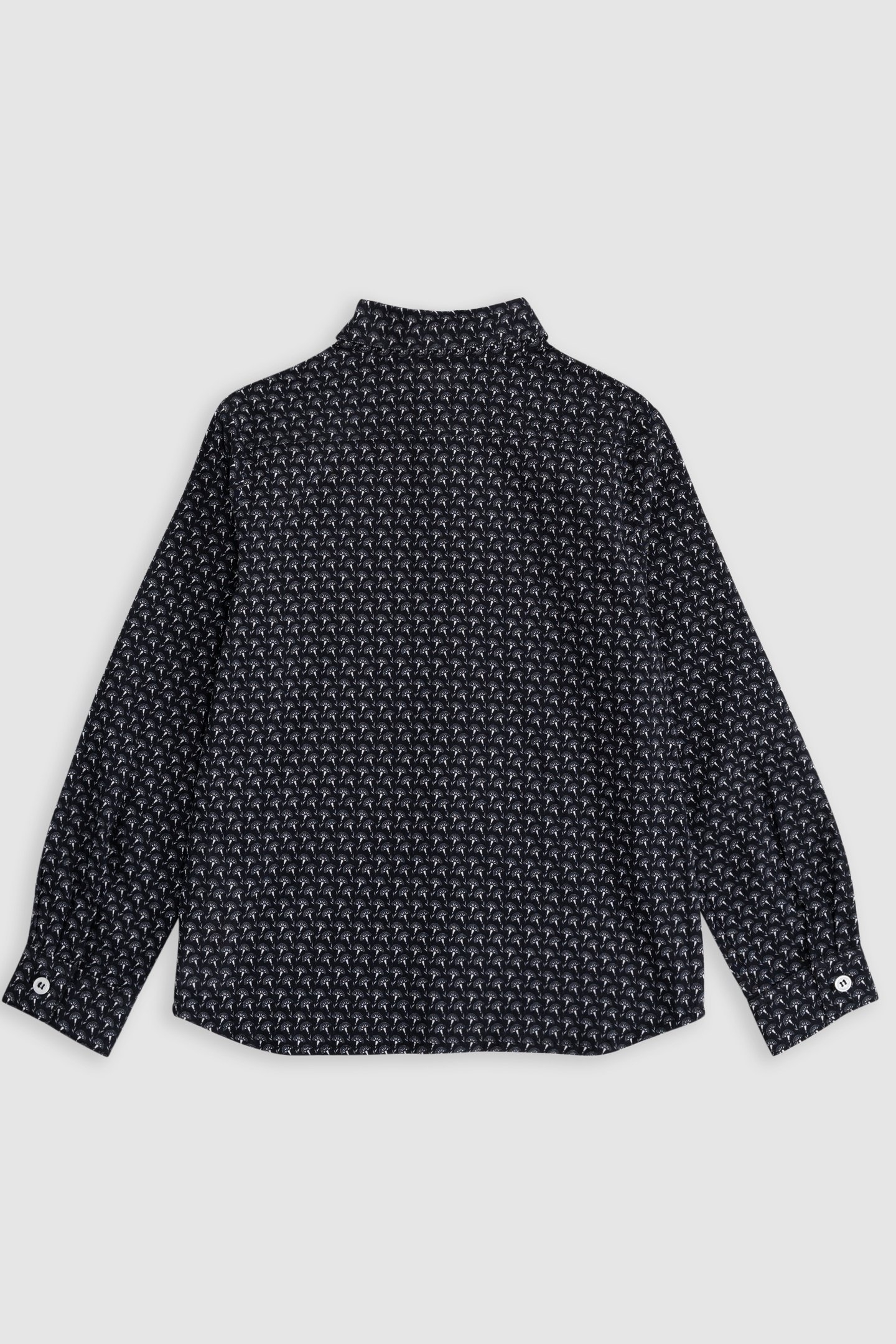 BLACK FLOWERY LIBERTY FABRIC SHIRT 2
