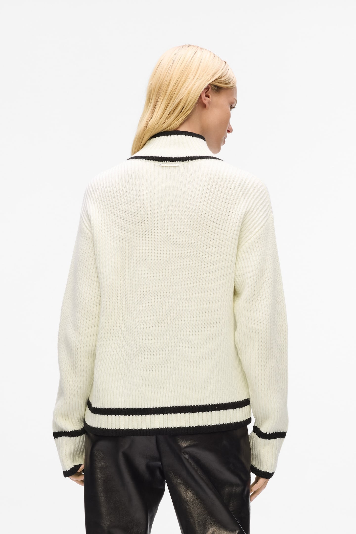 WHITE SOUTACHE AUTOGRAPH KNIT 3