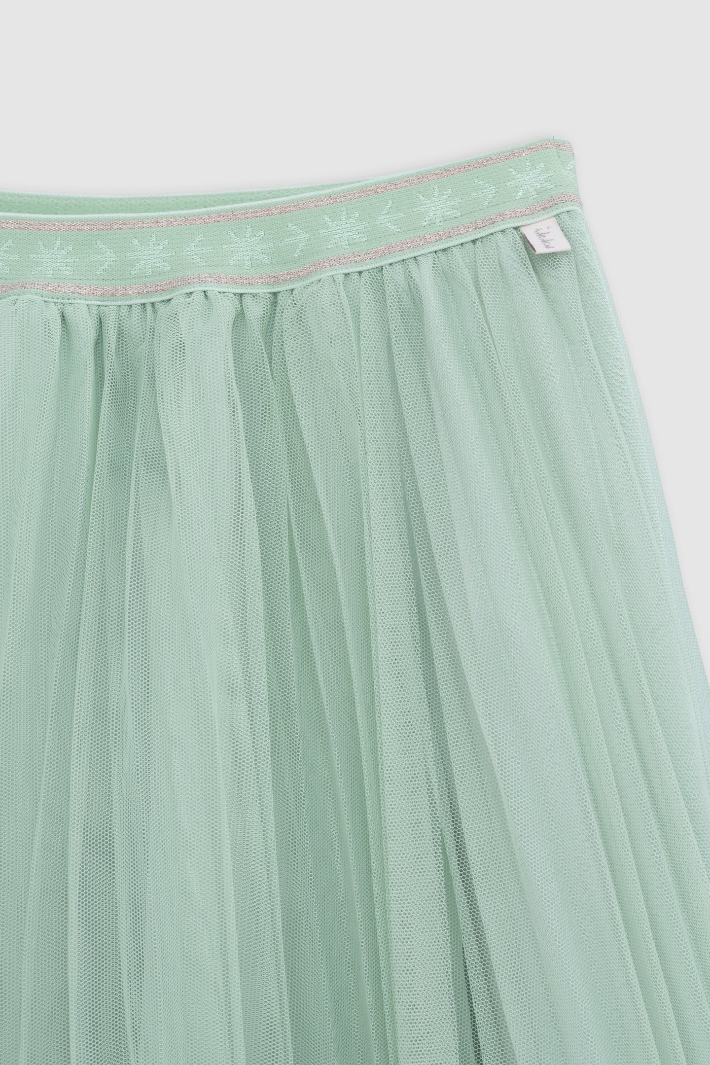 WATER GREEN ASYMMETRICAL PLEATED MIDI SKIRT-TUTU 2