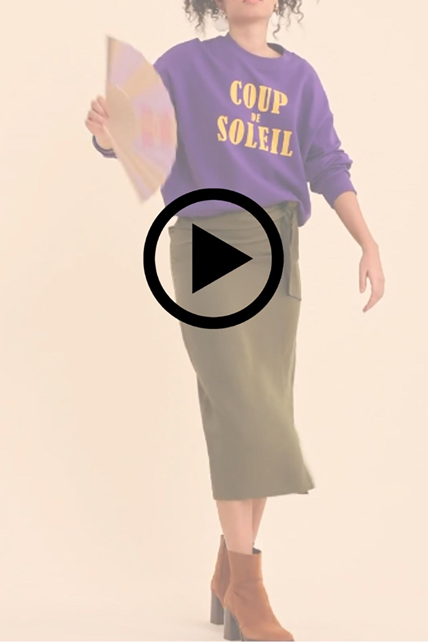 PURPLE MESSAGE SWEATSHIRT INK 3