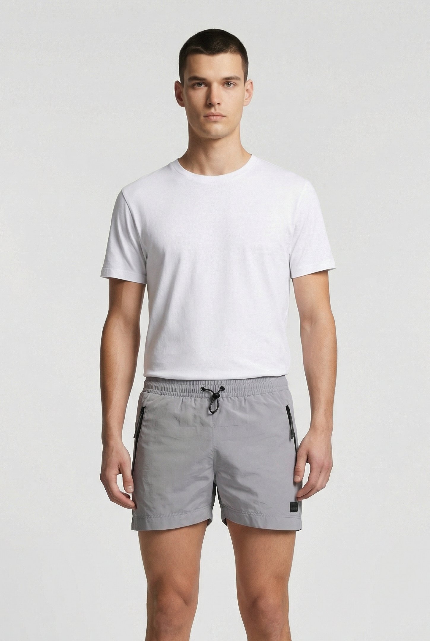 MEN'S ARENA X-DRY SERIES X-SHORT LIGHT GREY 1