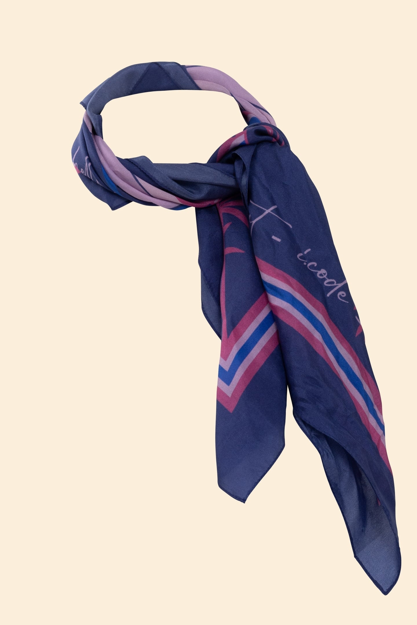 INDIGO SUNSET AND PALM TREE SCARF INDIGO 1