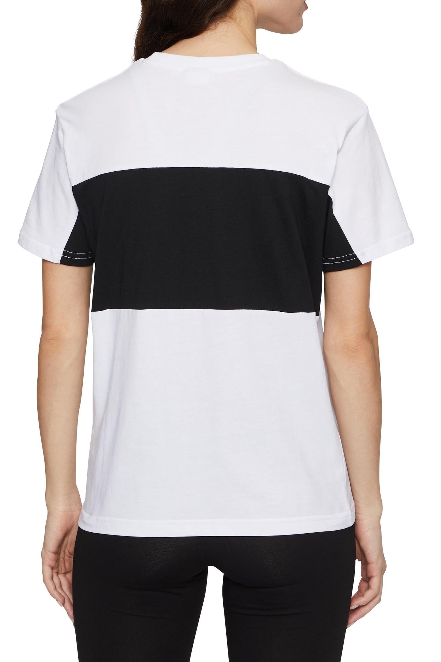 LAARNE BLOCKED TEE BRIGHT WHITE-BLACK 3