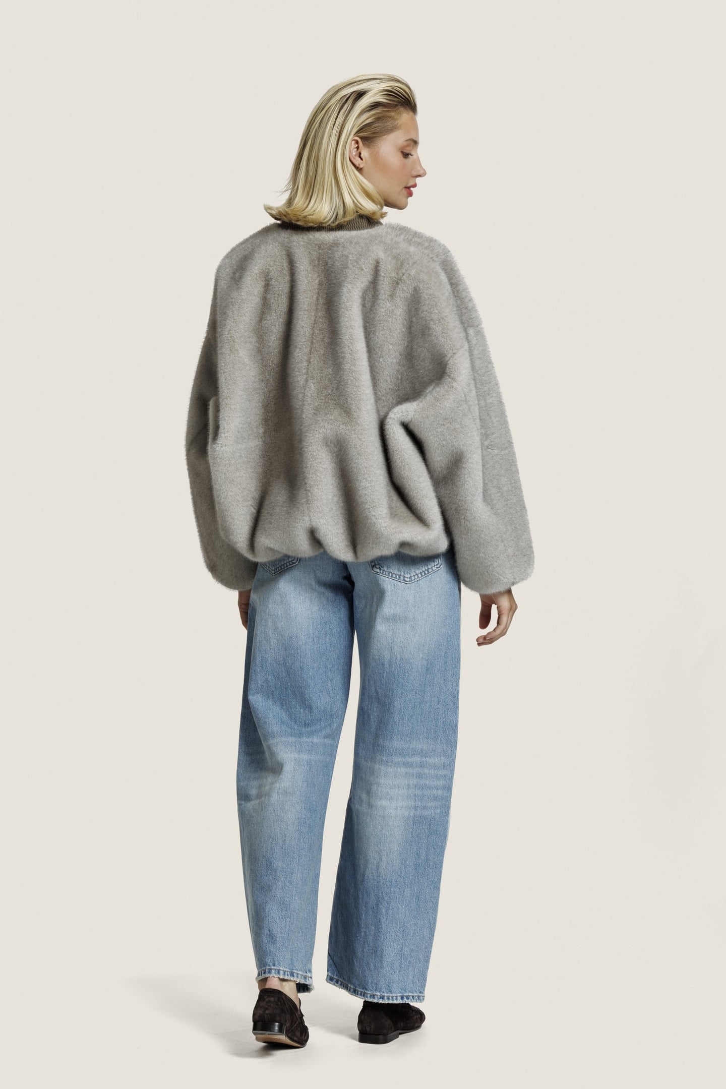 PEARL FUR JACKET CLAY 4