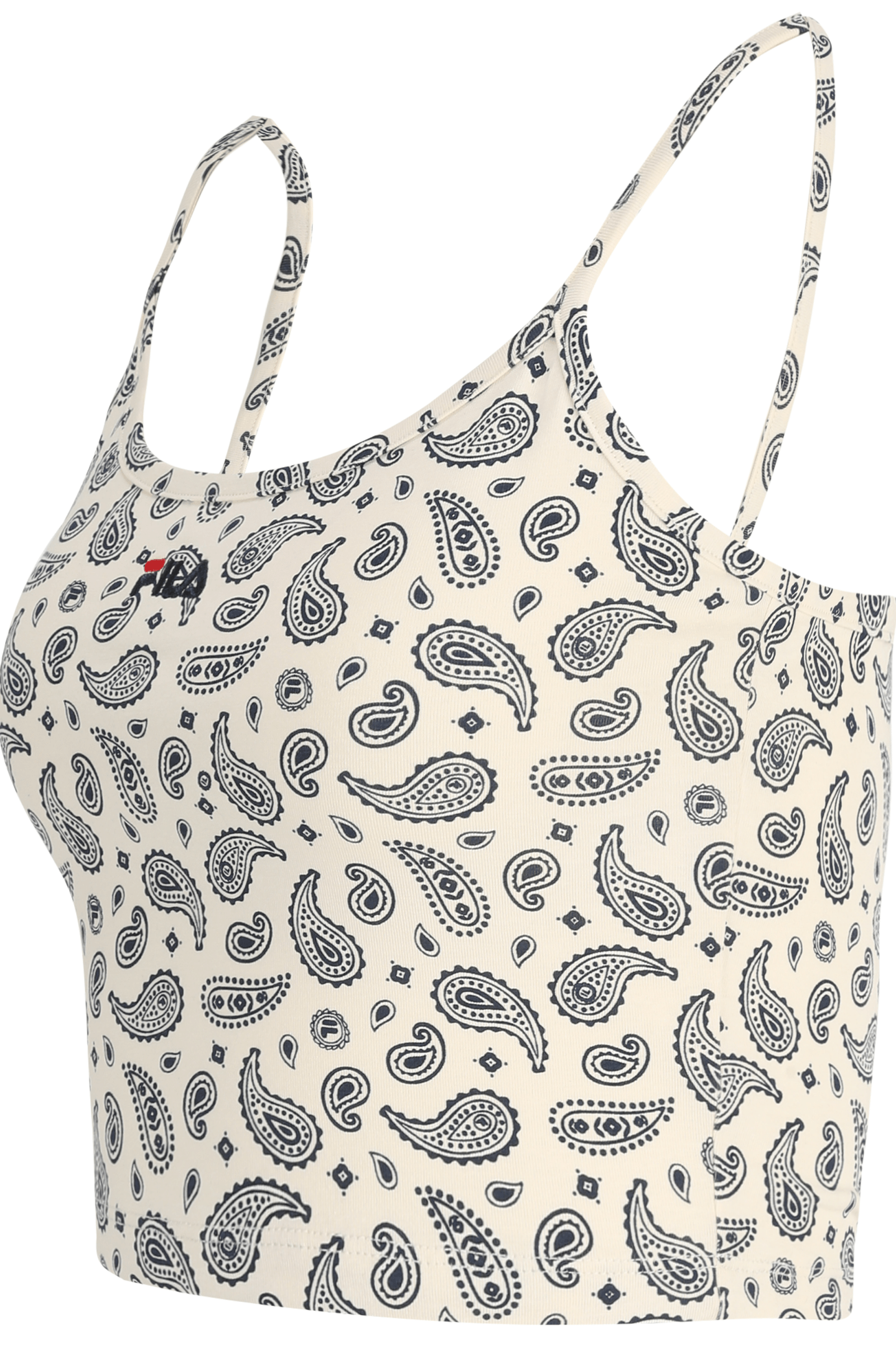 LUXOR AOP CROPPED SPAGHETTI TOP ANTIQUE WHITE PRAISLEY AOP 3