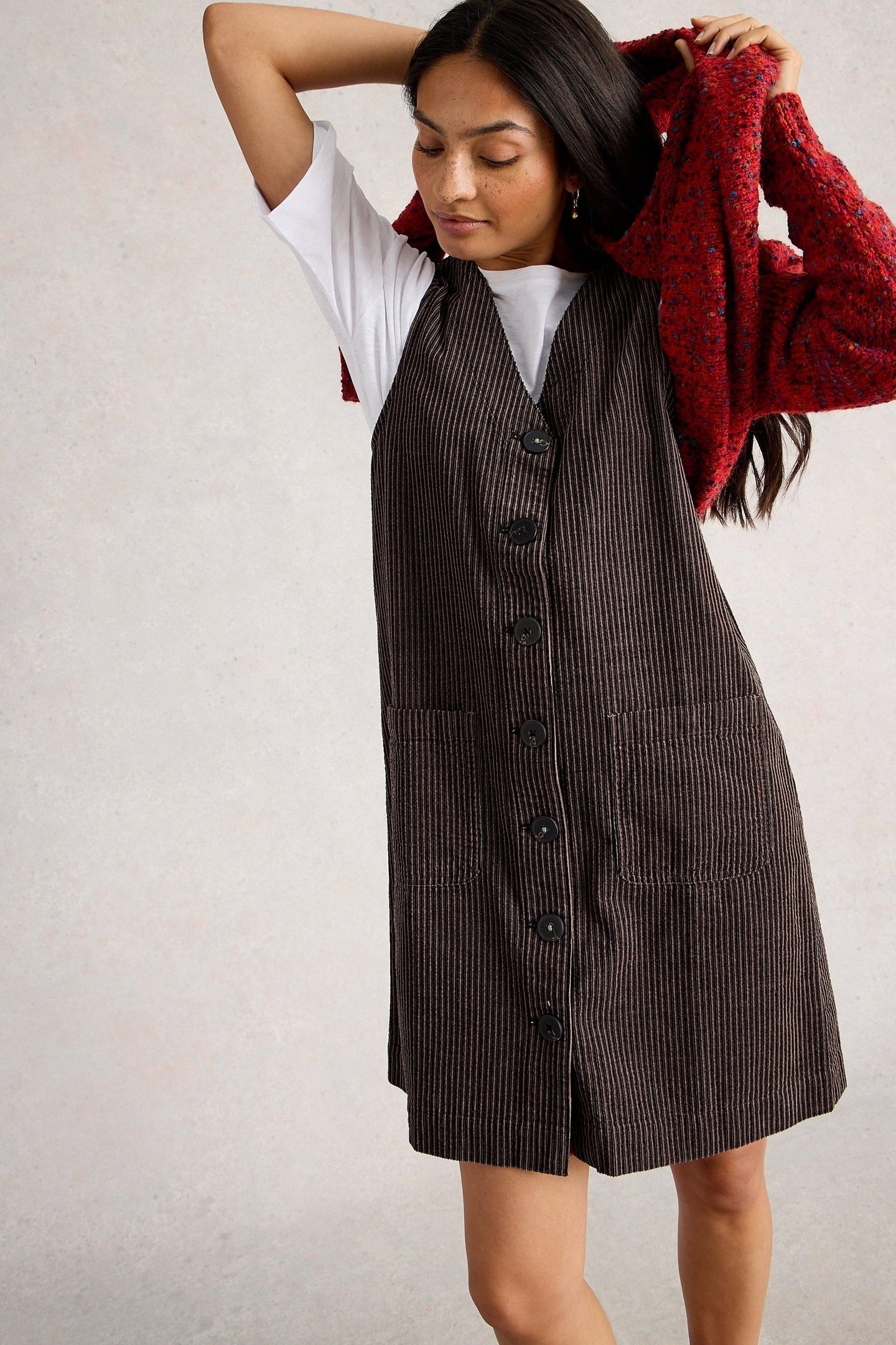 ROSE CORD PINNY BLACK MULTI 5