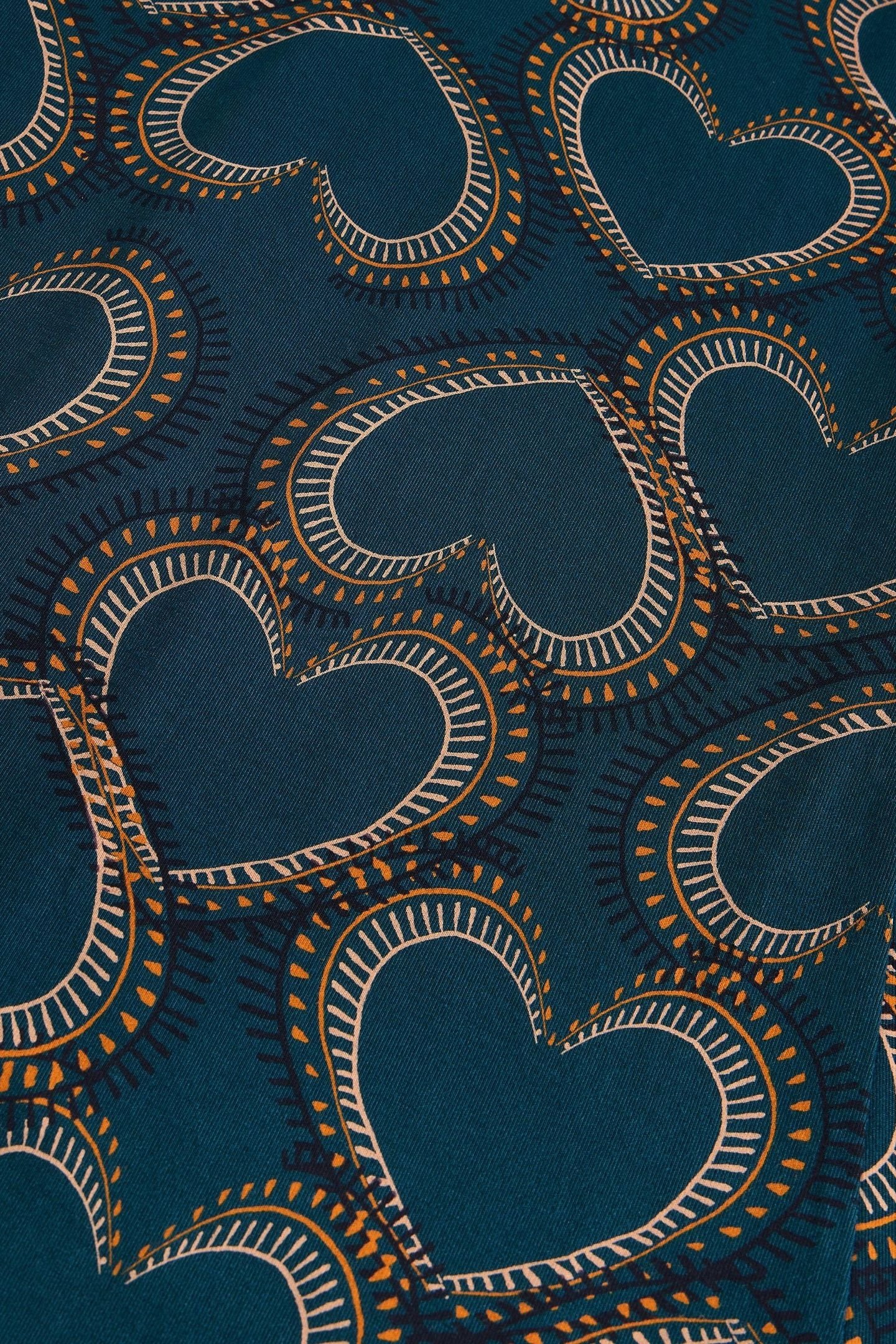 MADELINE JERSEY DRESS TEAL MULTI 4