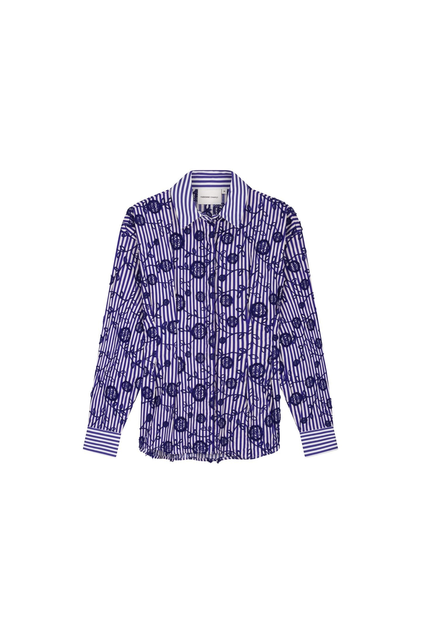 ROSINA BLOUSE COSY WHITE/ROYAL COBALT 4