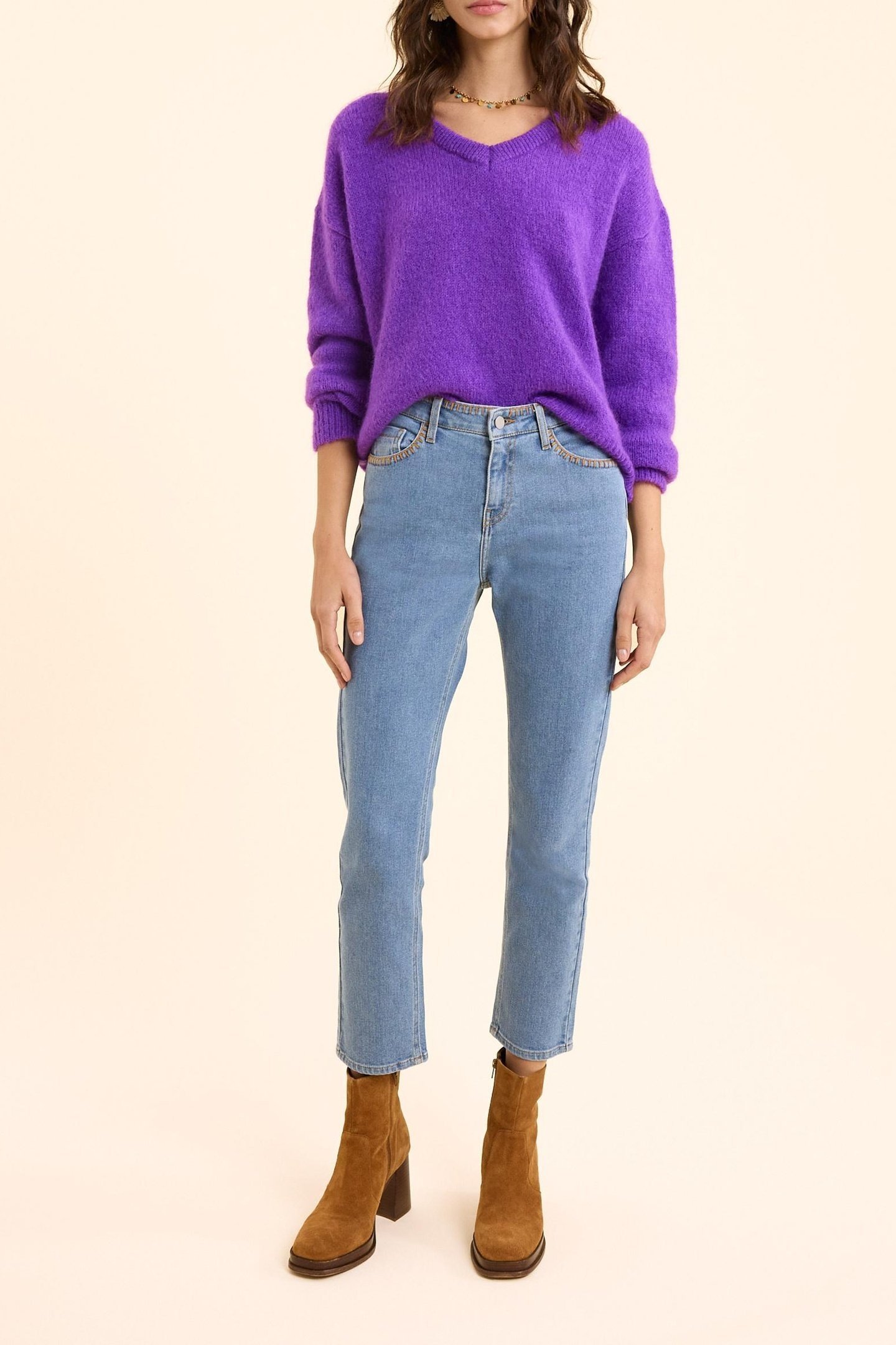 DARK PURPLE KNITTED SWEATER DARK PURPLE 2