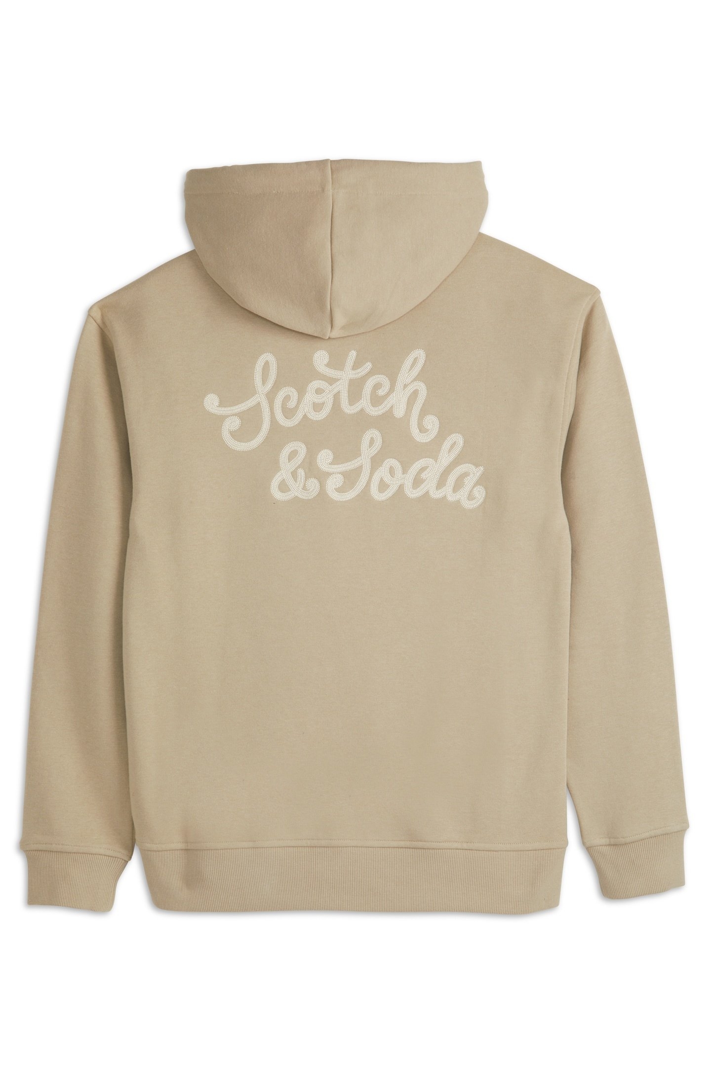 RELAXED FIT FLEECE GRAPHIC HOODIE TAUPE 3