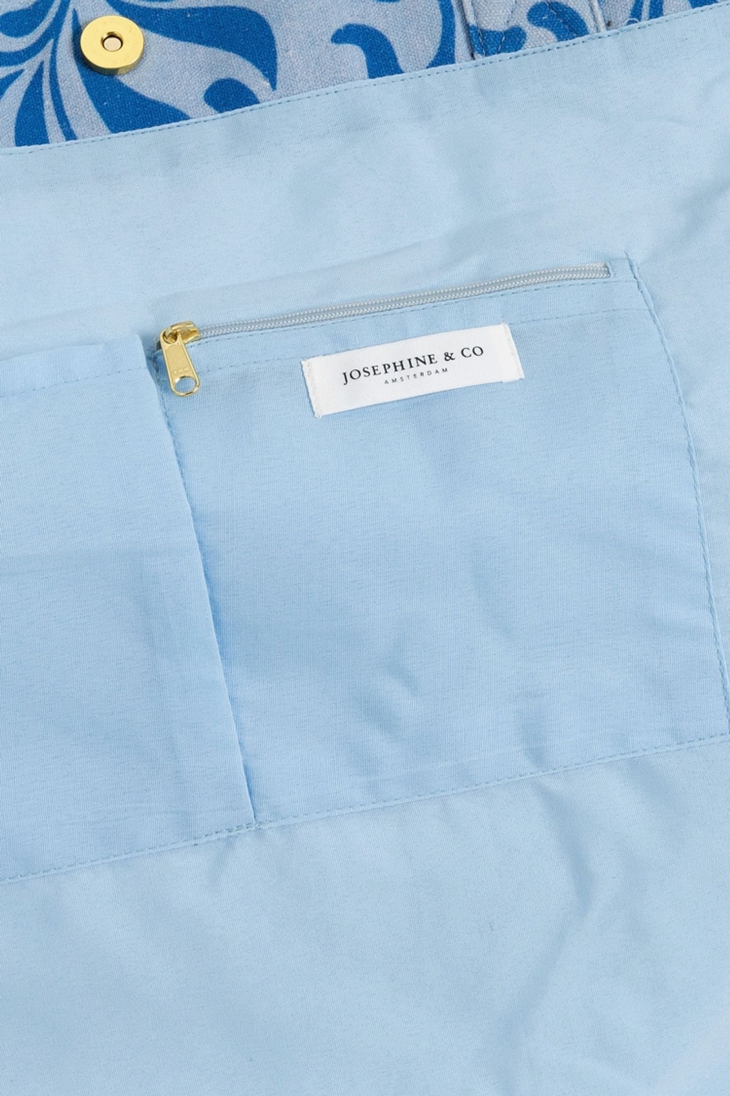 BEACH BAG COBALT BLUE PRINT 3