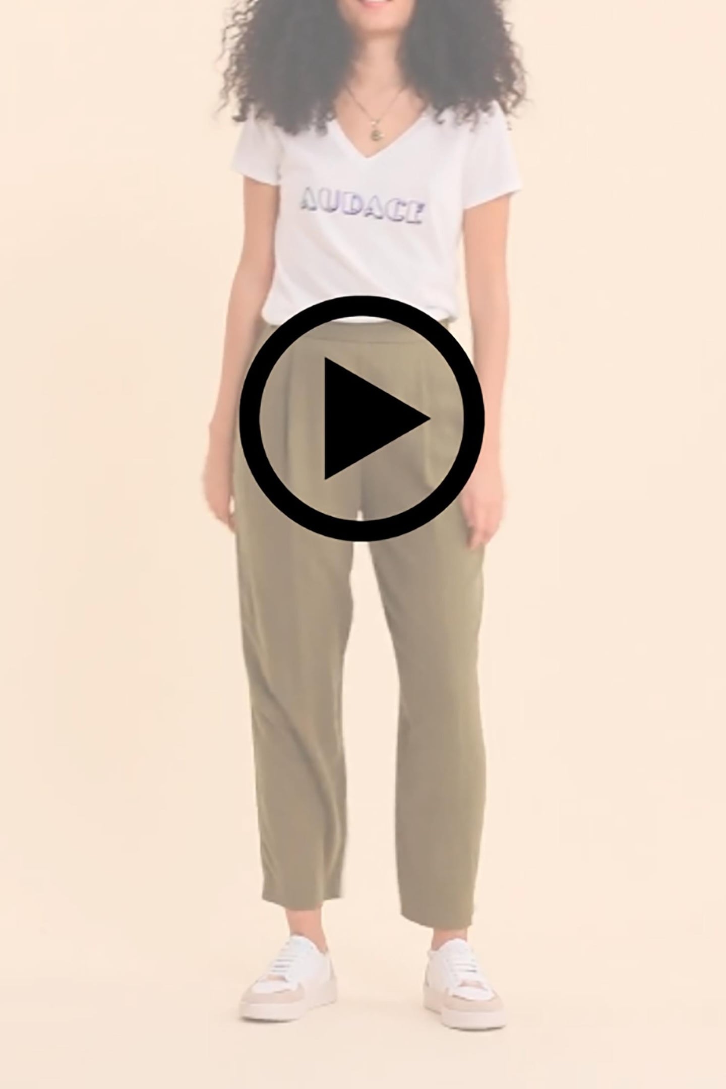 WHITE V-NECK T-SHIRT WITH METALLIC BLUE SLOGAN OFF-WHITE 3