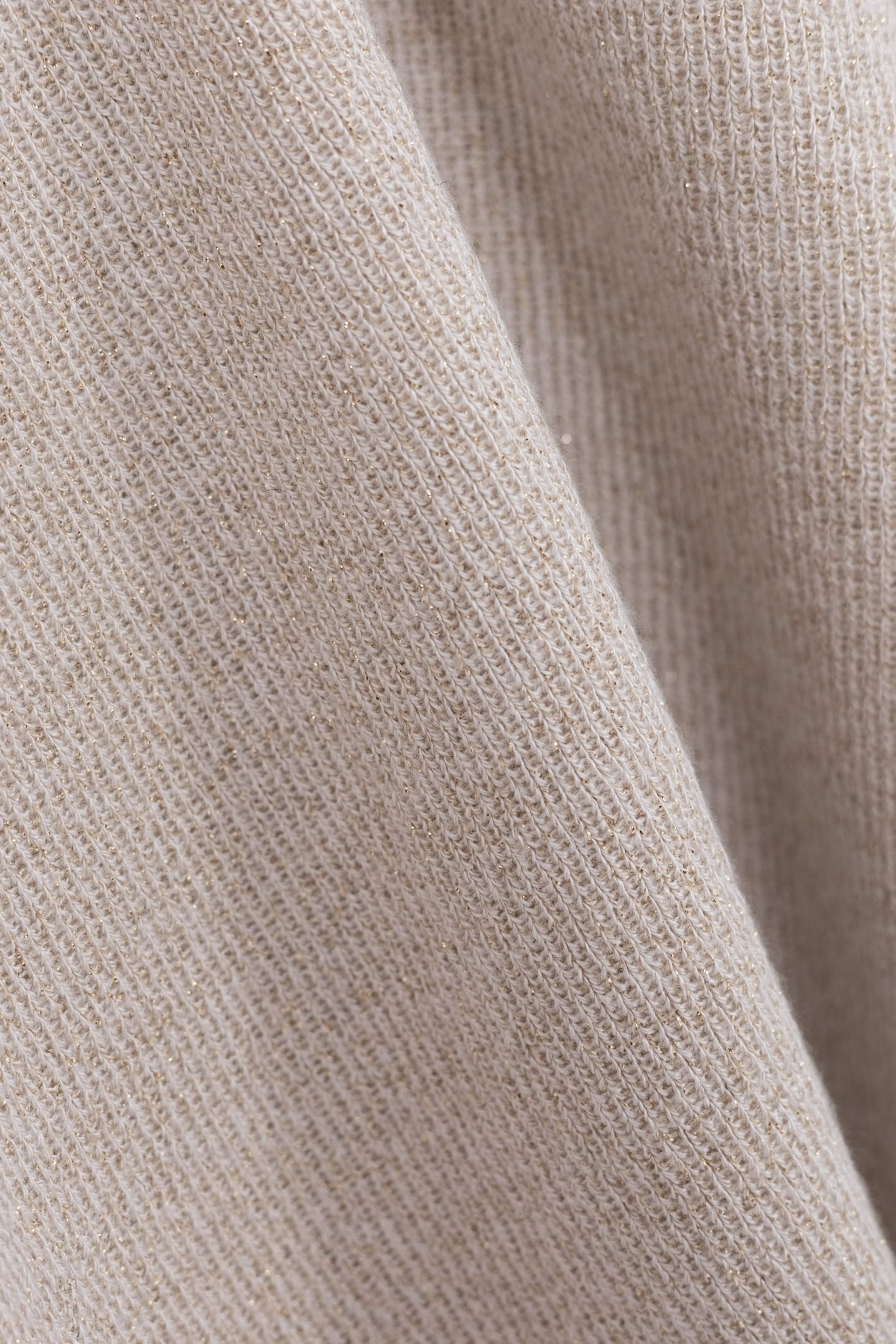 SLEEVELESS GOLD SWEATER LUREX KNIT ECRU 7
